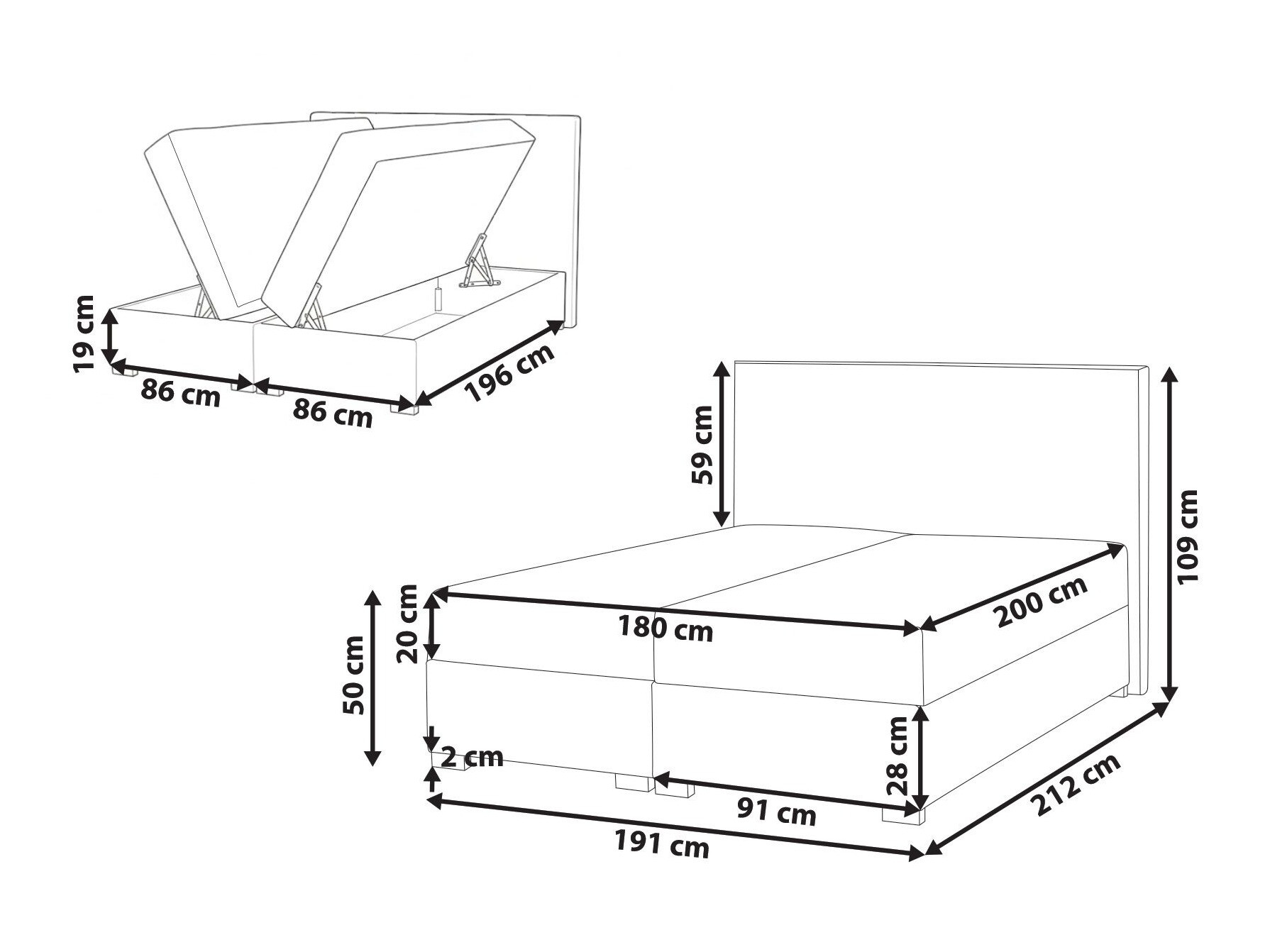 Kontinentālā gulta Berwyn 3174 (Taupe)