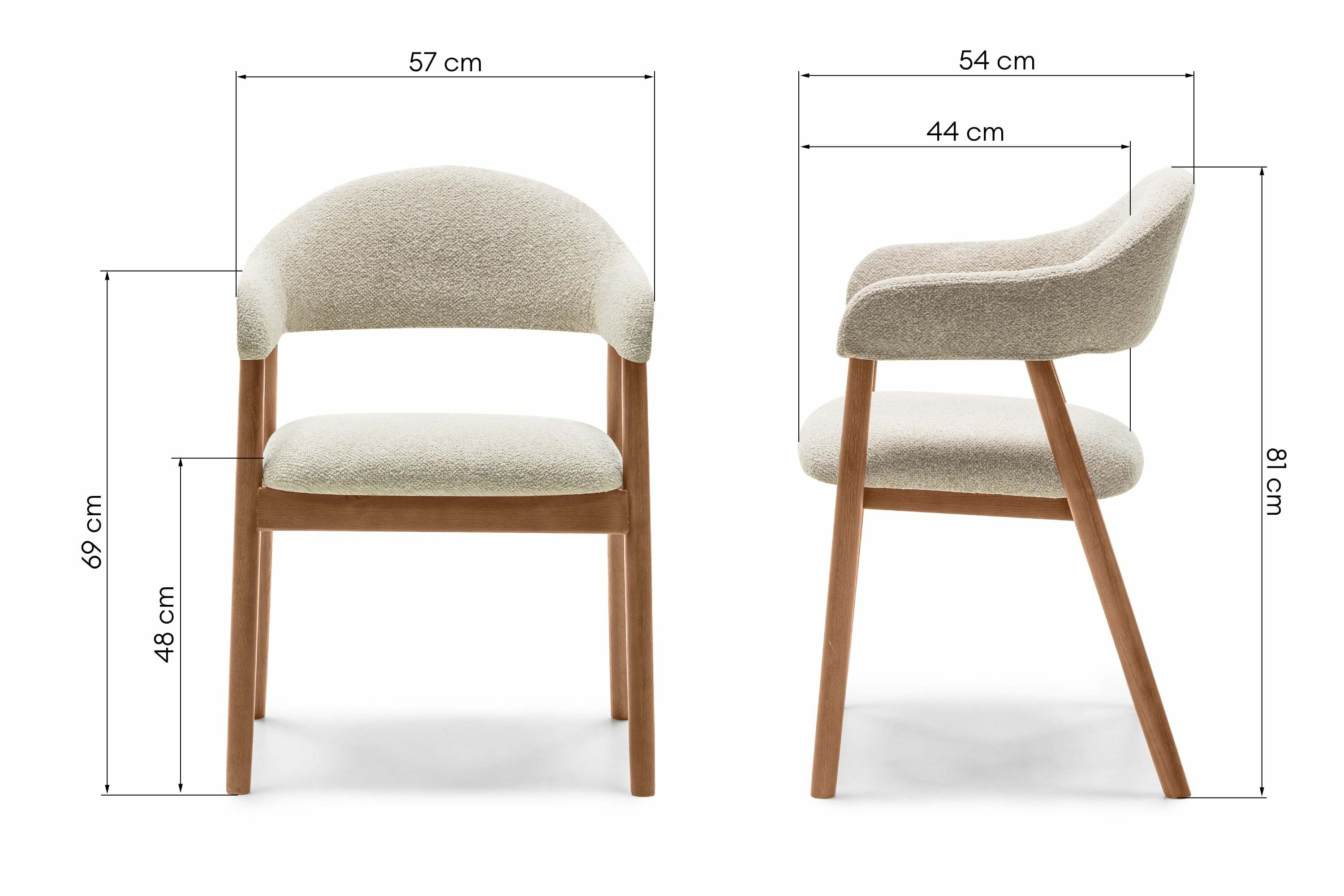 Krēsls Burleson 330 (Bēšs + Riekstkoks)