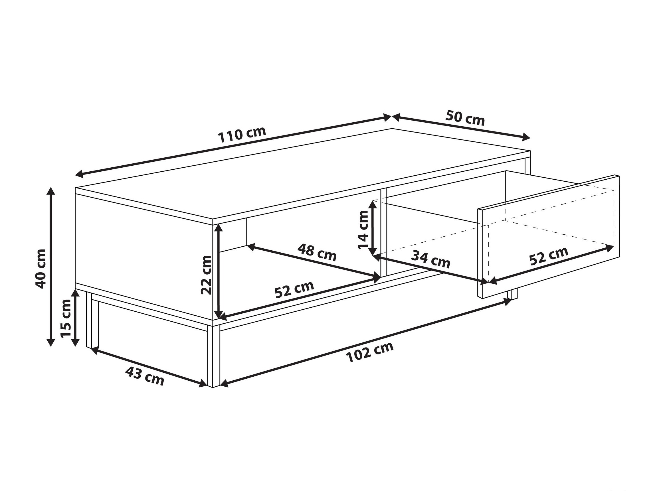 Žurnālu galdiņš Berwyn 3176