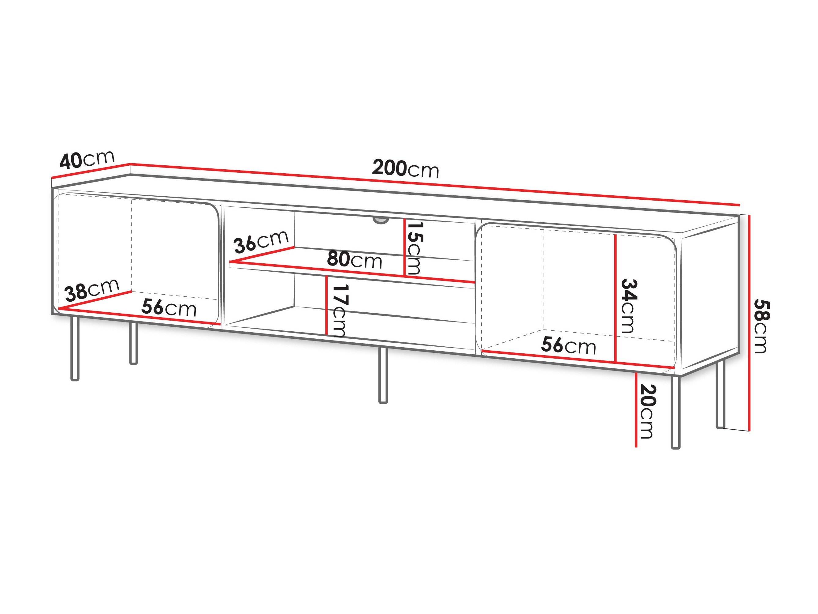 TV galds Fentore 102 (Kašmirs)