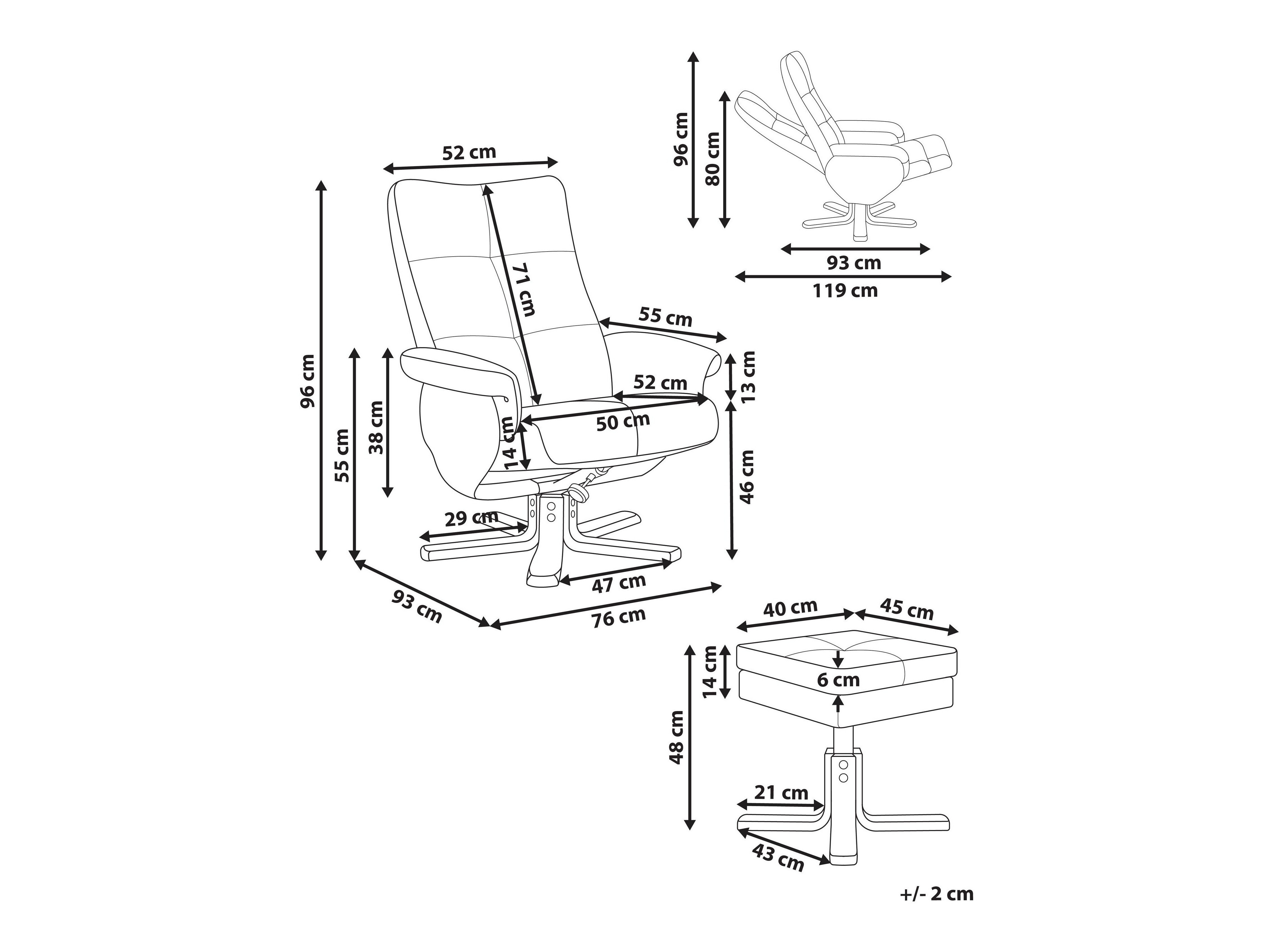 Krēsls reglainer Berwyn 3195 (Bēšs)