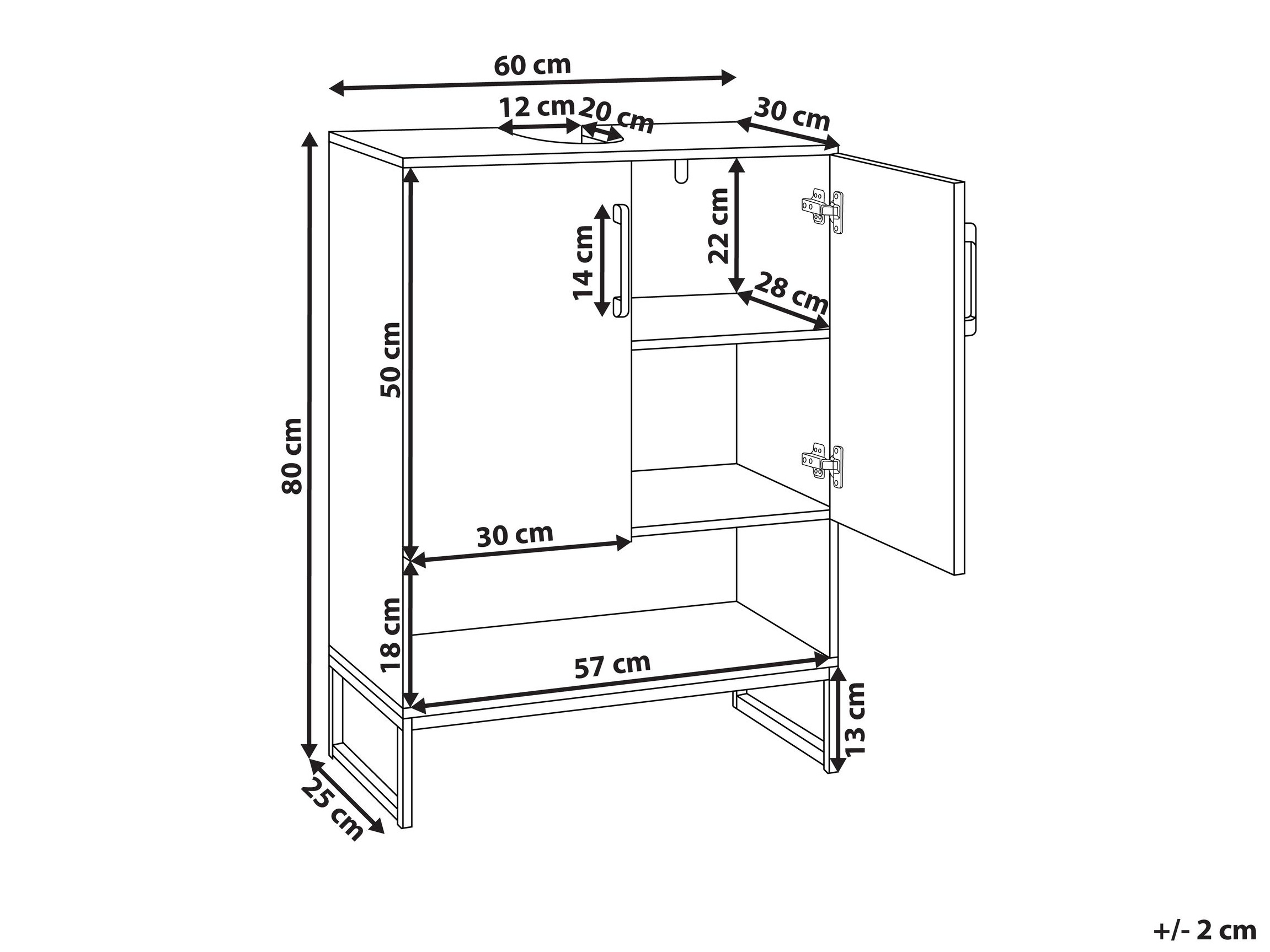 Stāvošs vannas istabas skapītis izlietnei Berwyn 3196