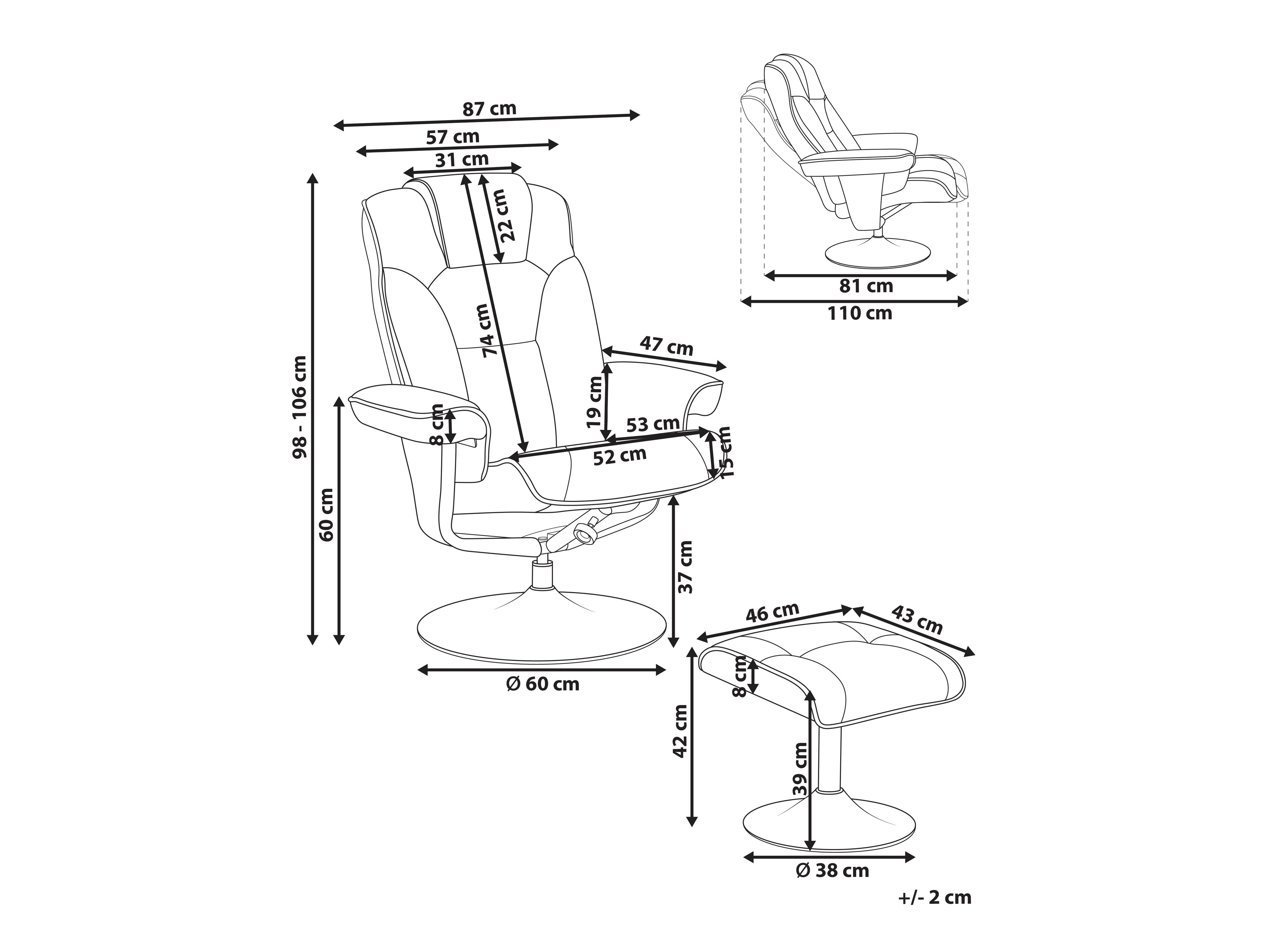 Krēsls reglainer Berwyn 3199