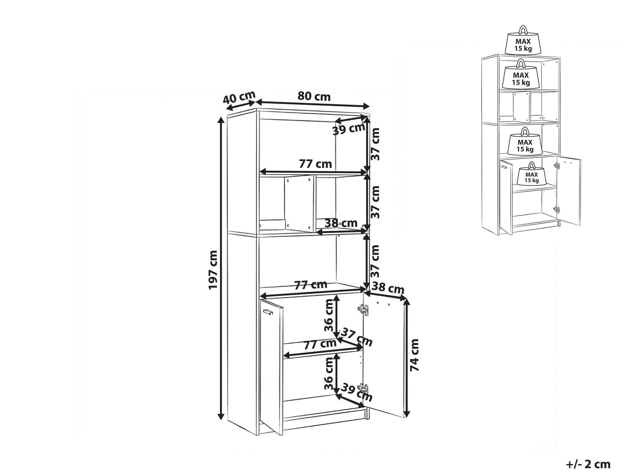 Plaukts Catferu 106 (Melns + Gaiši brūns)