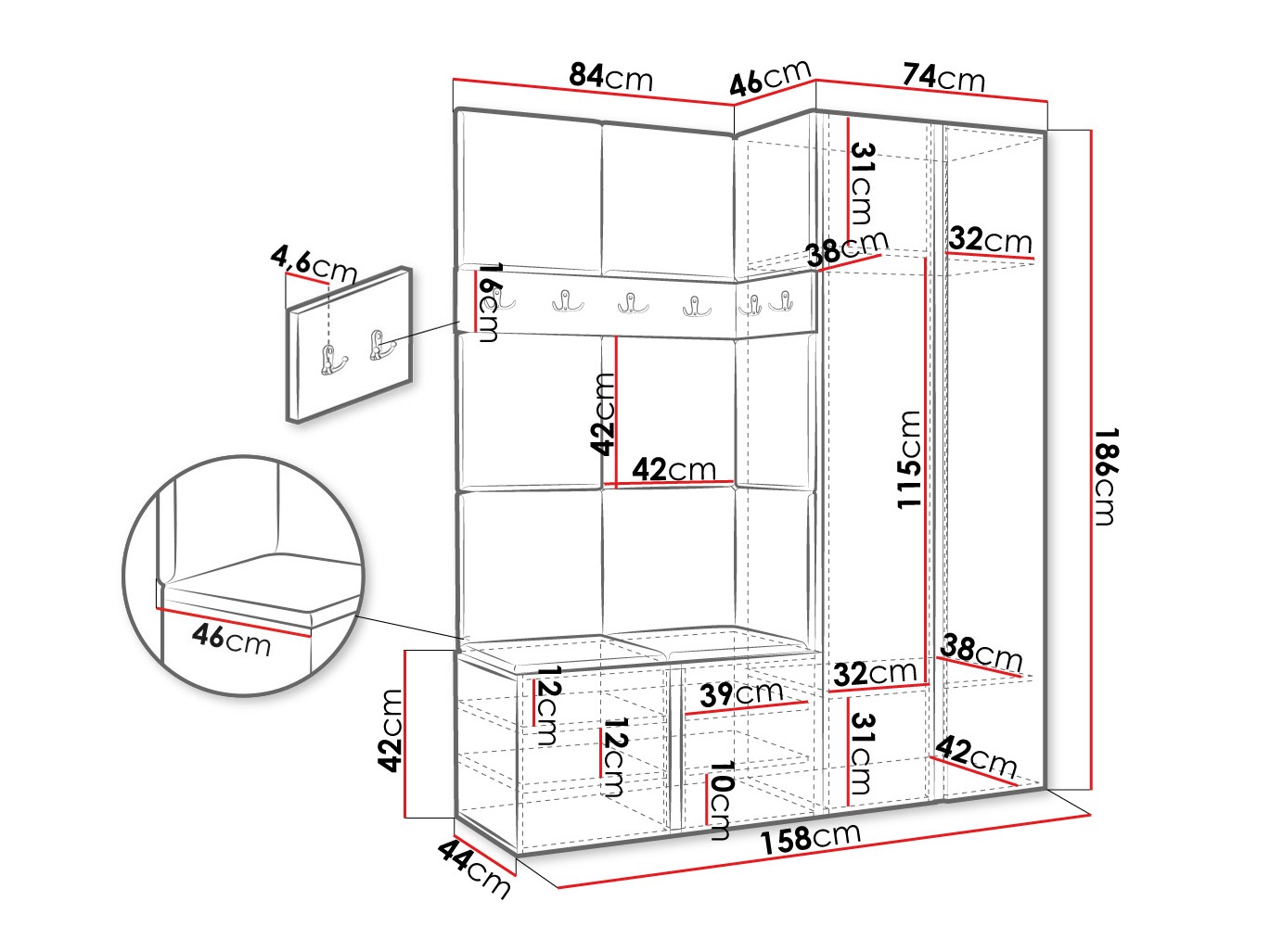 Priekšnama komplekts Pinis III (Kašmirs)