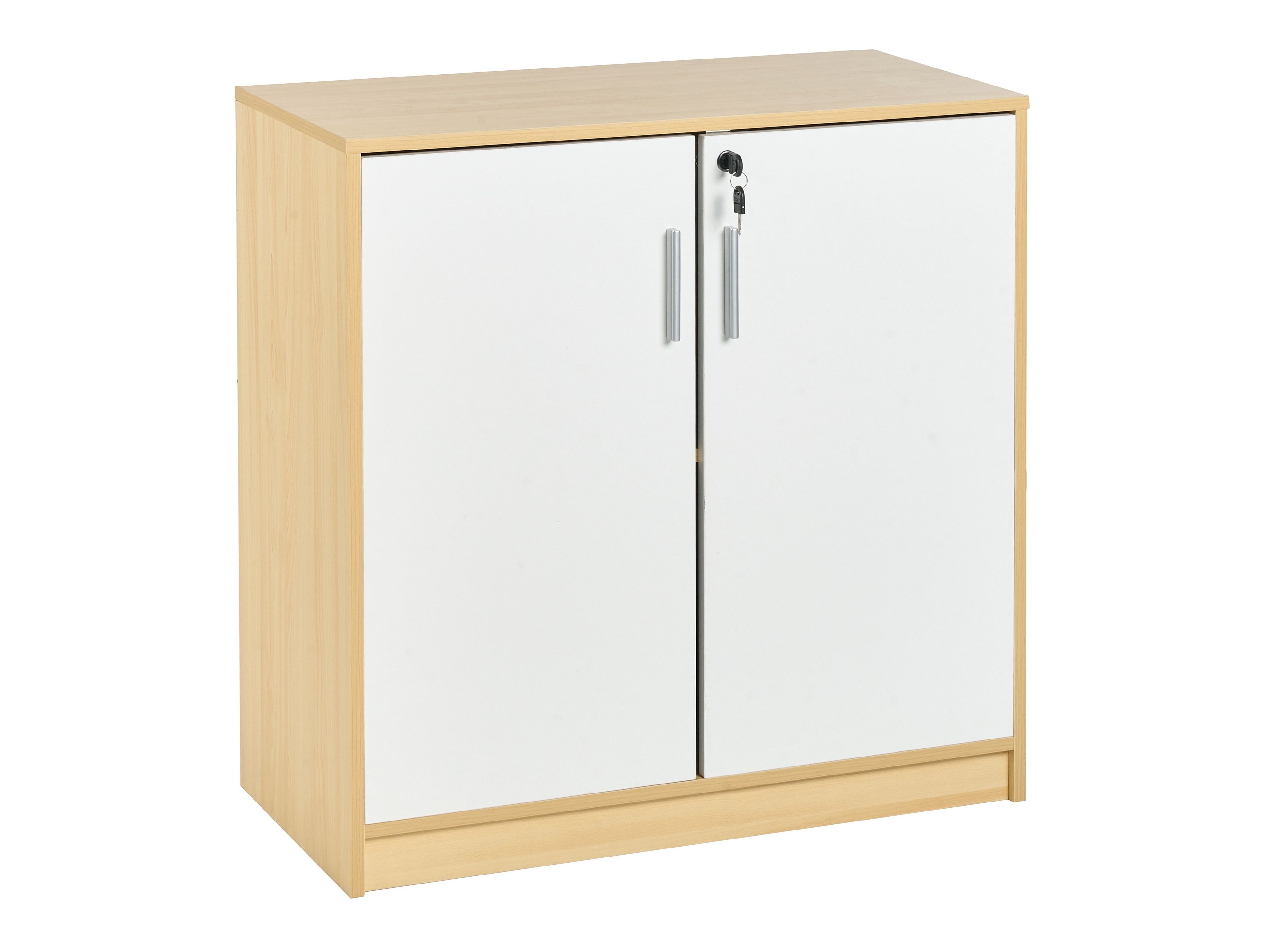 Skapis Catferu 112 (Gaišs koks + Balts)