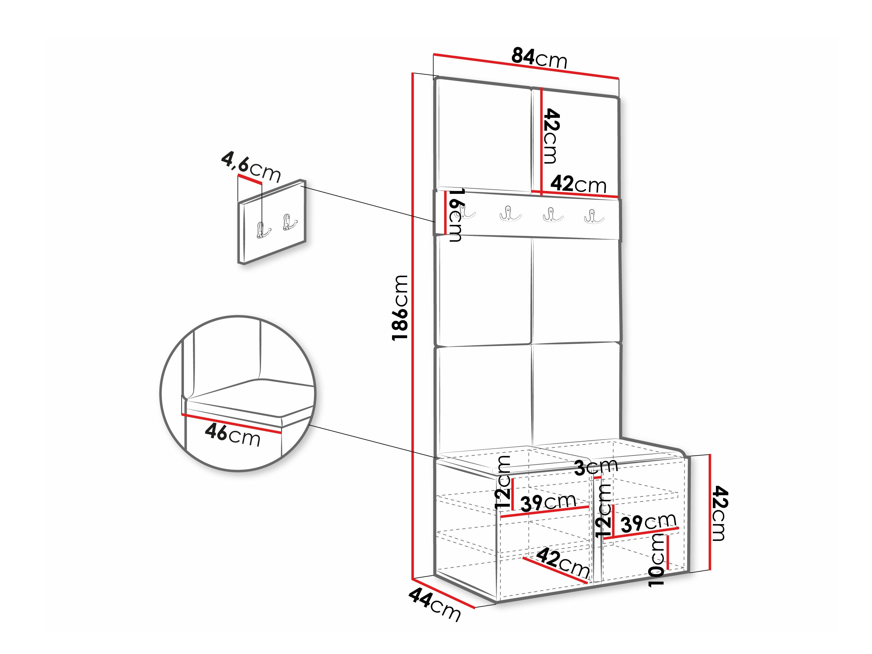 Priekšnama komplekts Pinis IV (Balts)