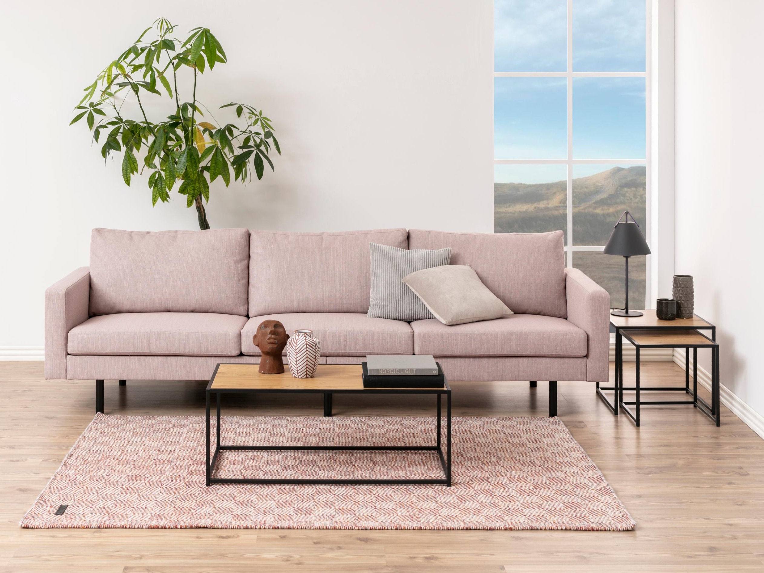 Žurnālu galdiņš Norsica Sevferi 147 (Savvaļas ozols + Melns)