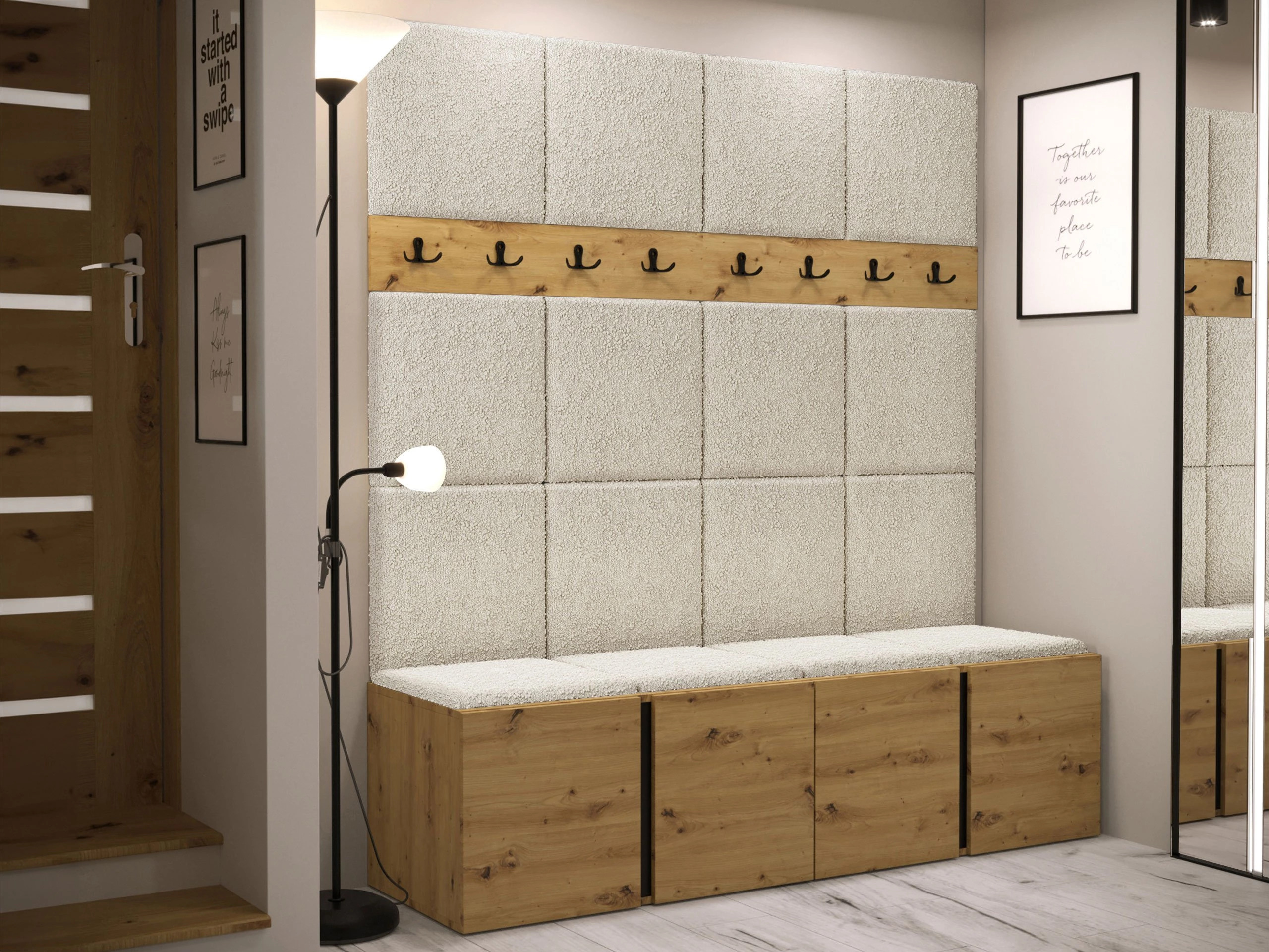 Priekšnama komplekts Pinis V (Artisan ozols)