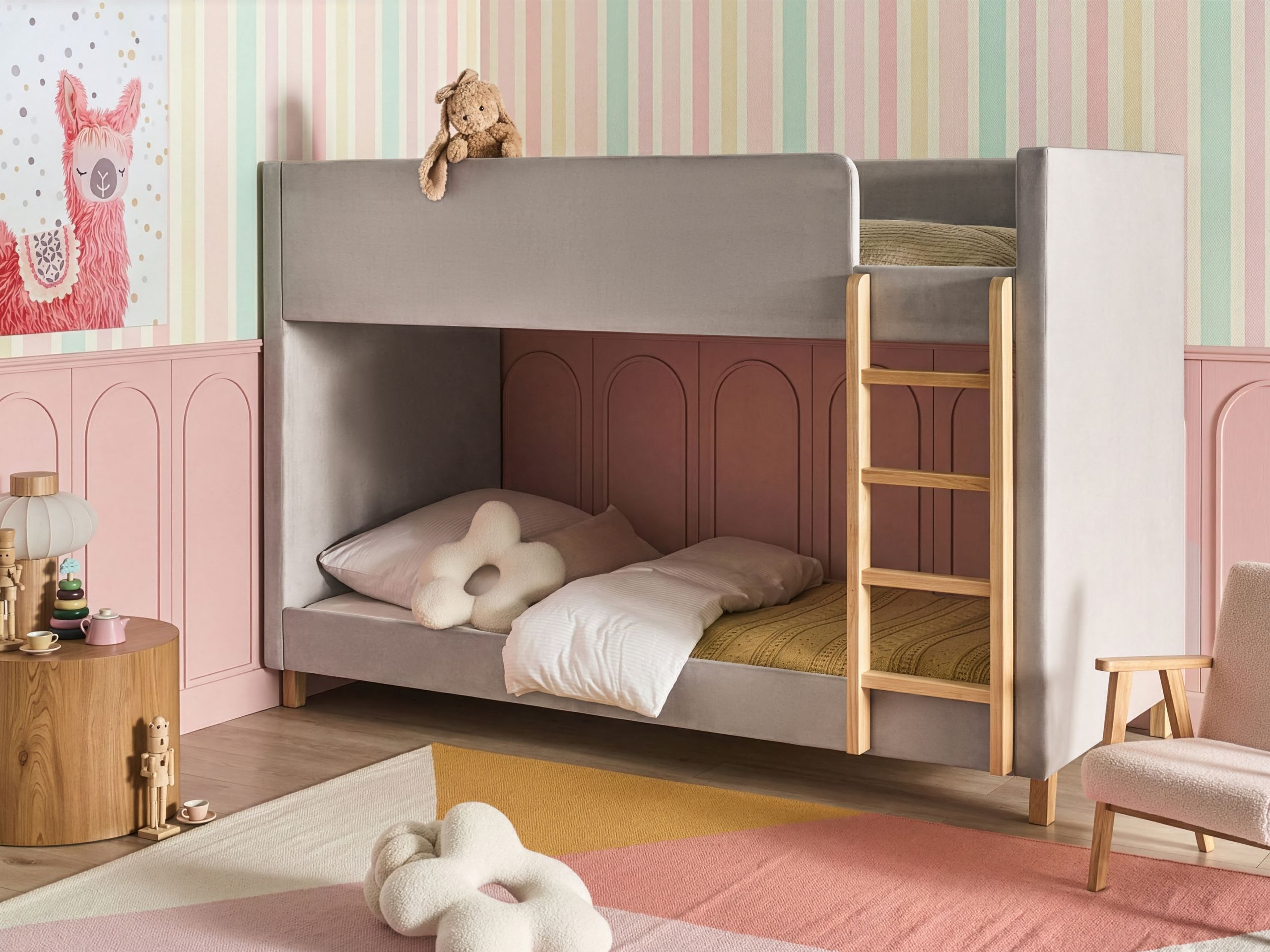 Divstāvu gulta Berwyn 3211 (Gaiši pelēks)