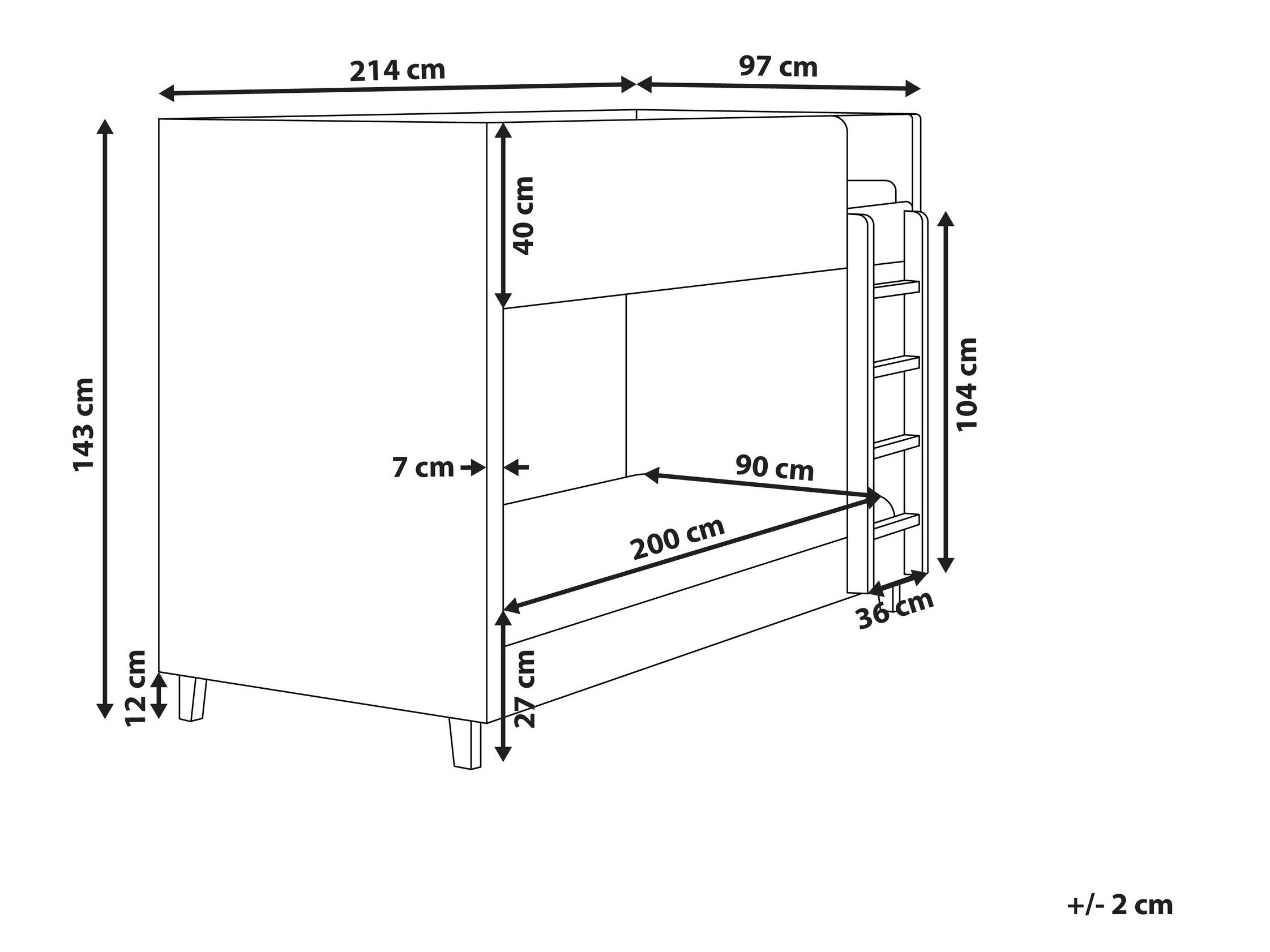 Divstāvu gulta Berwyn 3211 (Gaiši pelēks)