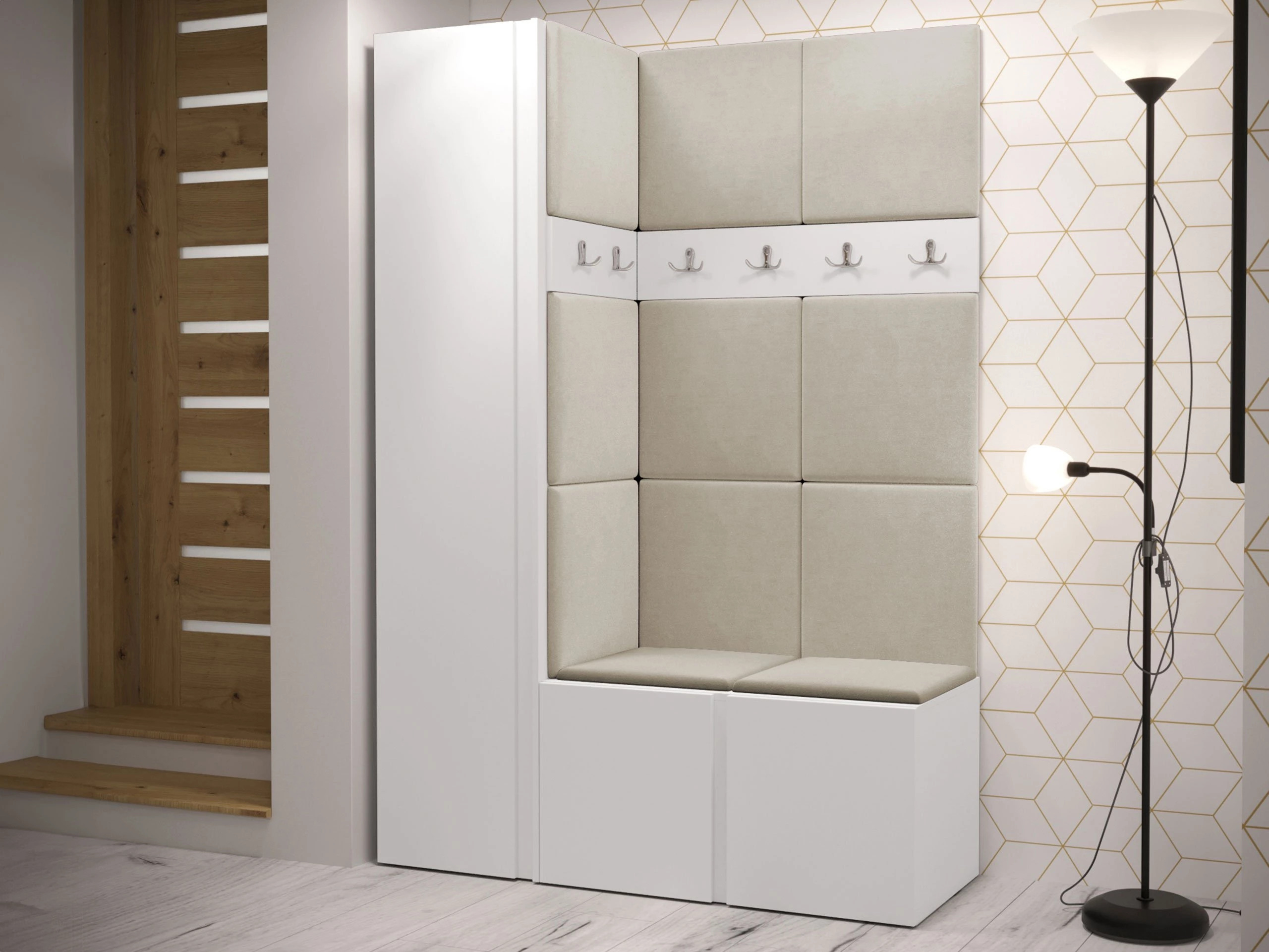 Priekšnama komplekts Pinis IX (Balts)