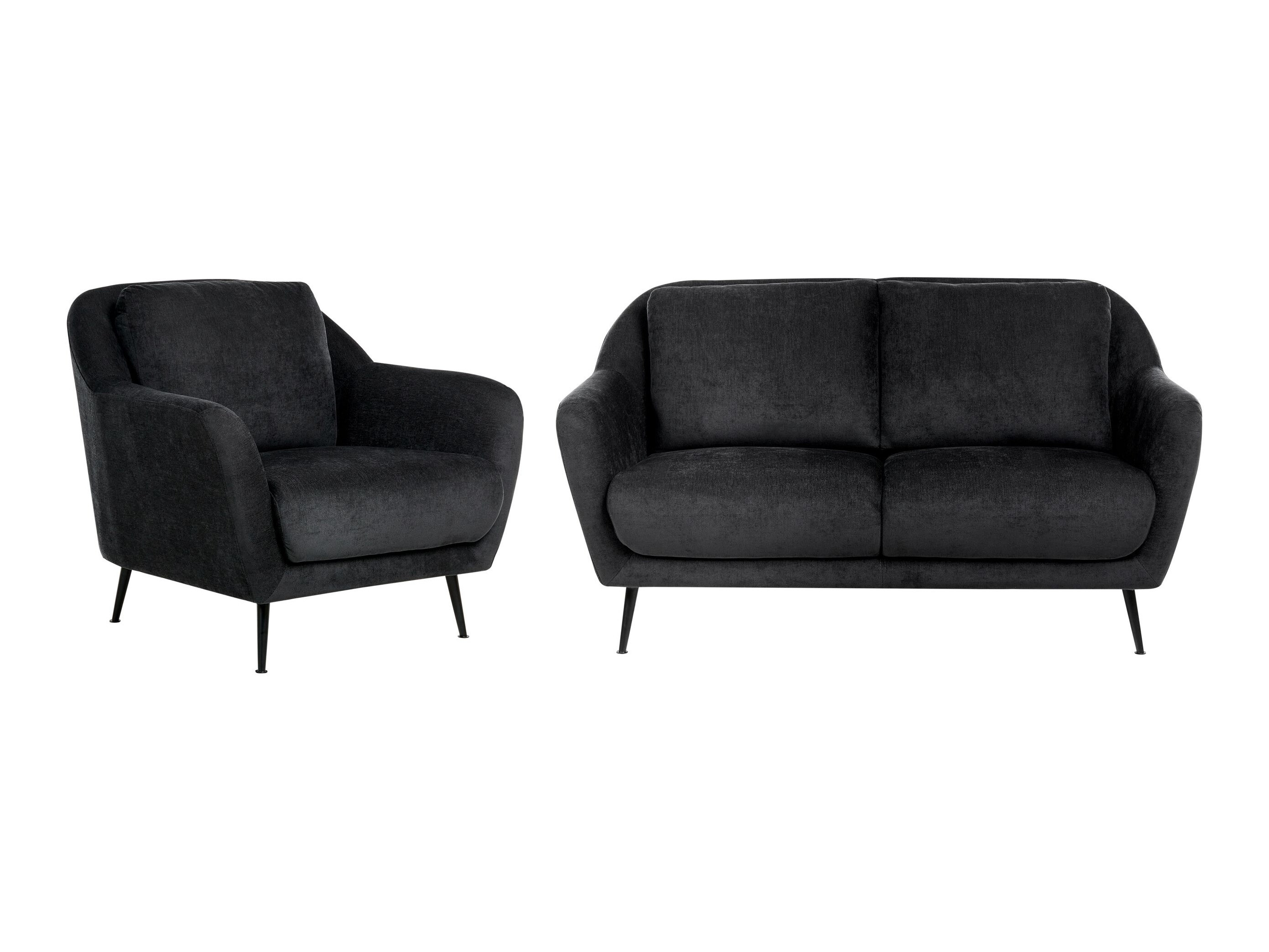 Mīksto mēbeļu komplekts Berwyn 3213 (Melns)