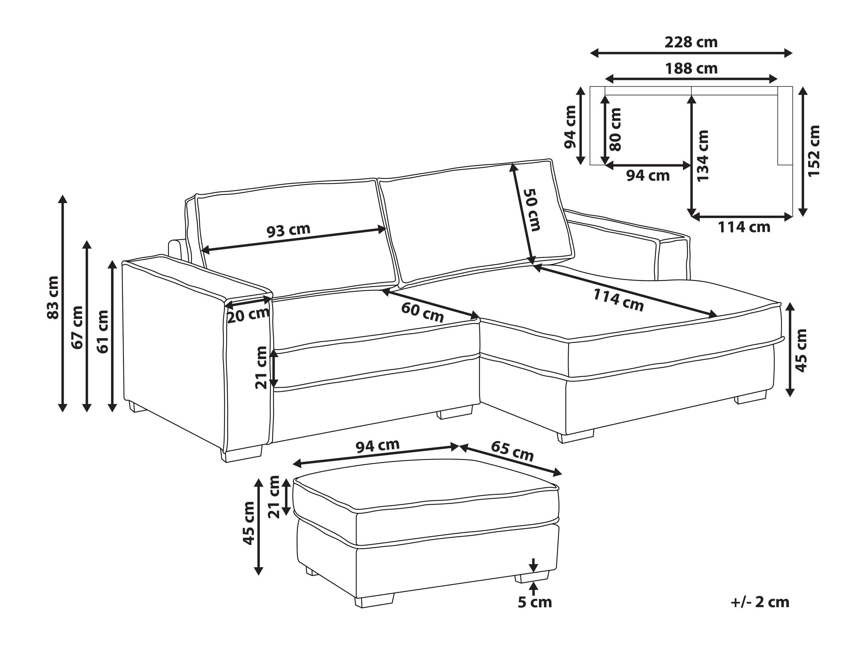 Mīksto mēbeļu komplekts Berwyn 3215