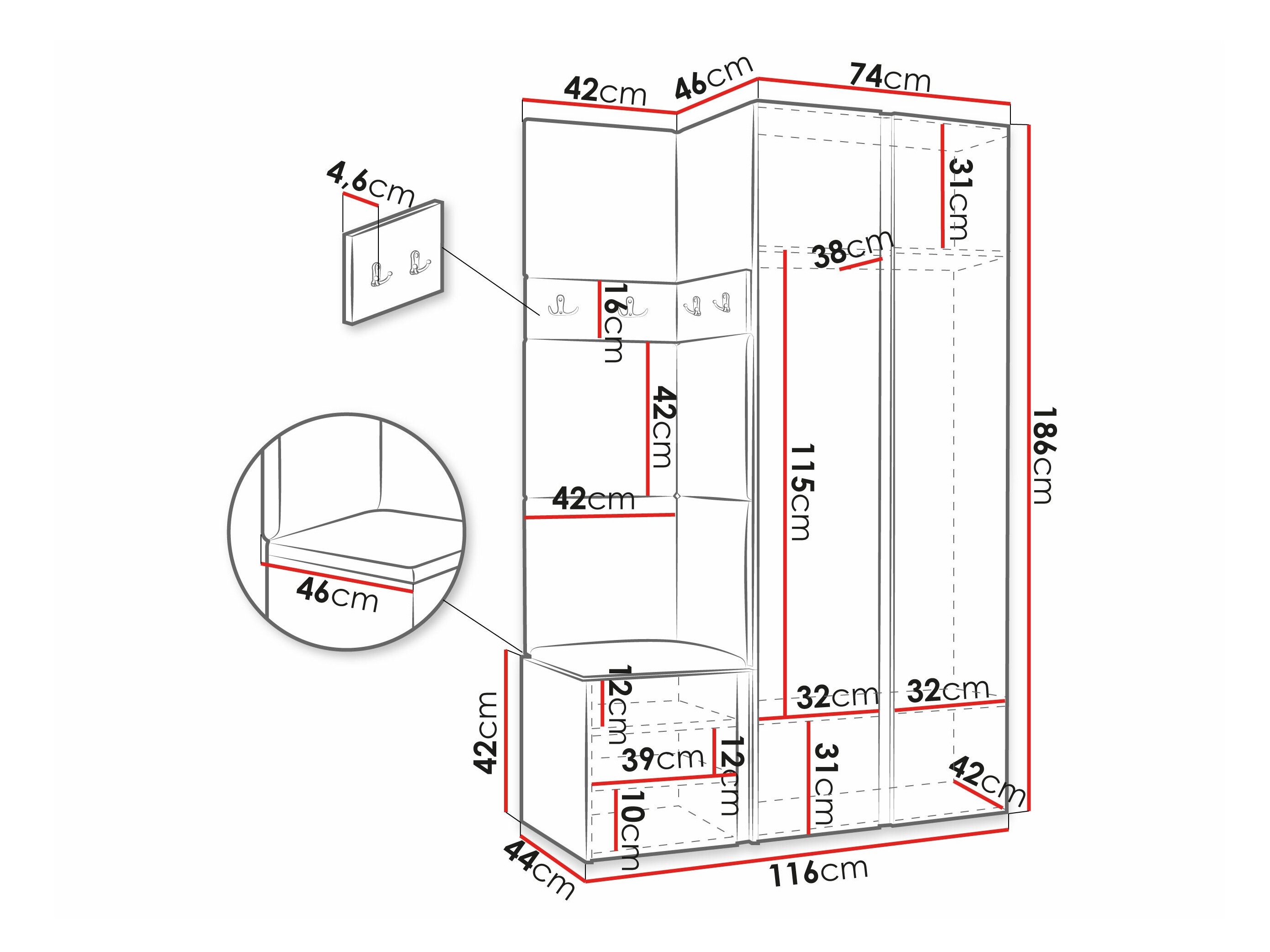 Priekšnama komplekts Pinis XXVI (Balts)