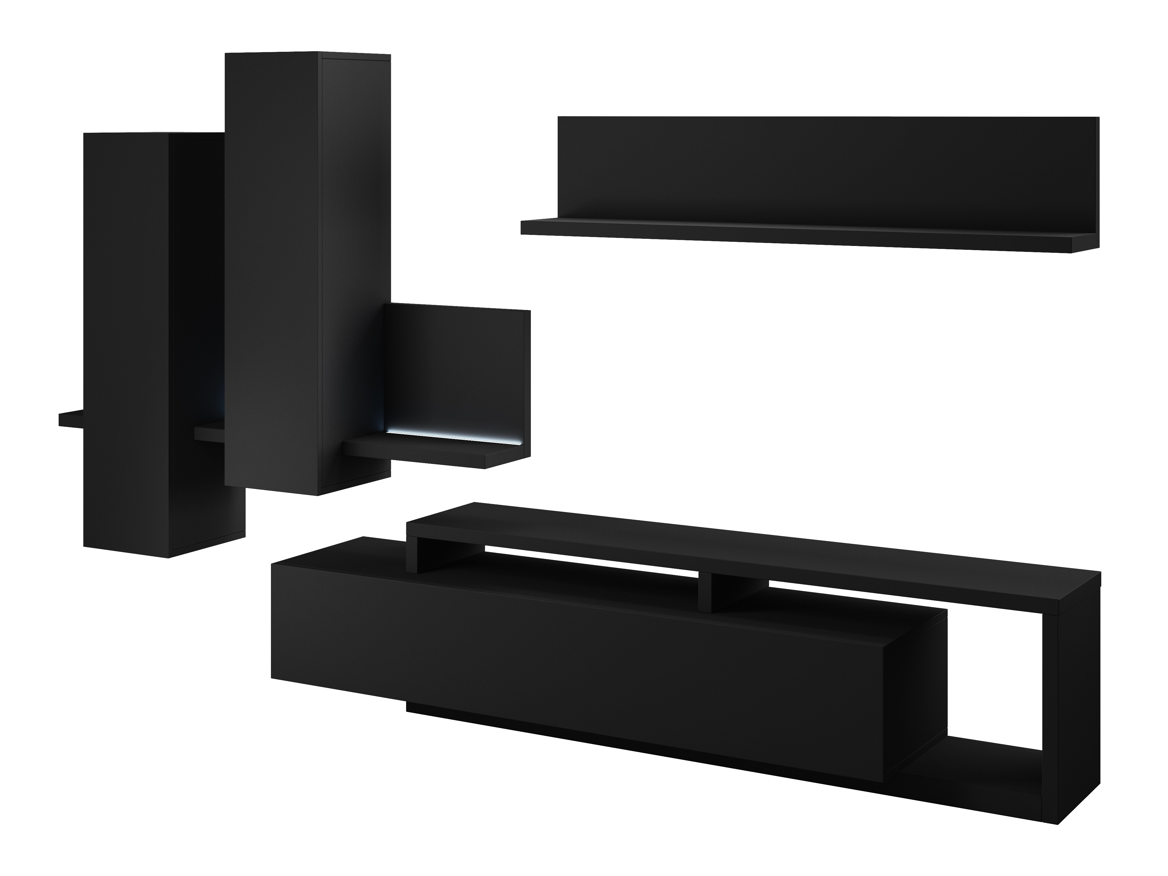 Viesistabas komplekts Lutiva 100 (Matēts melns)