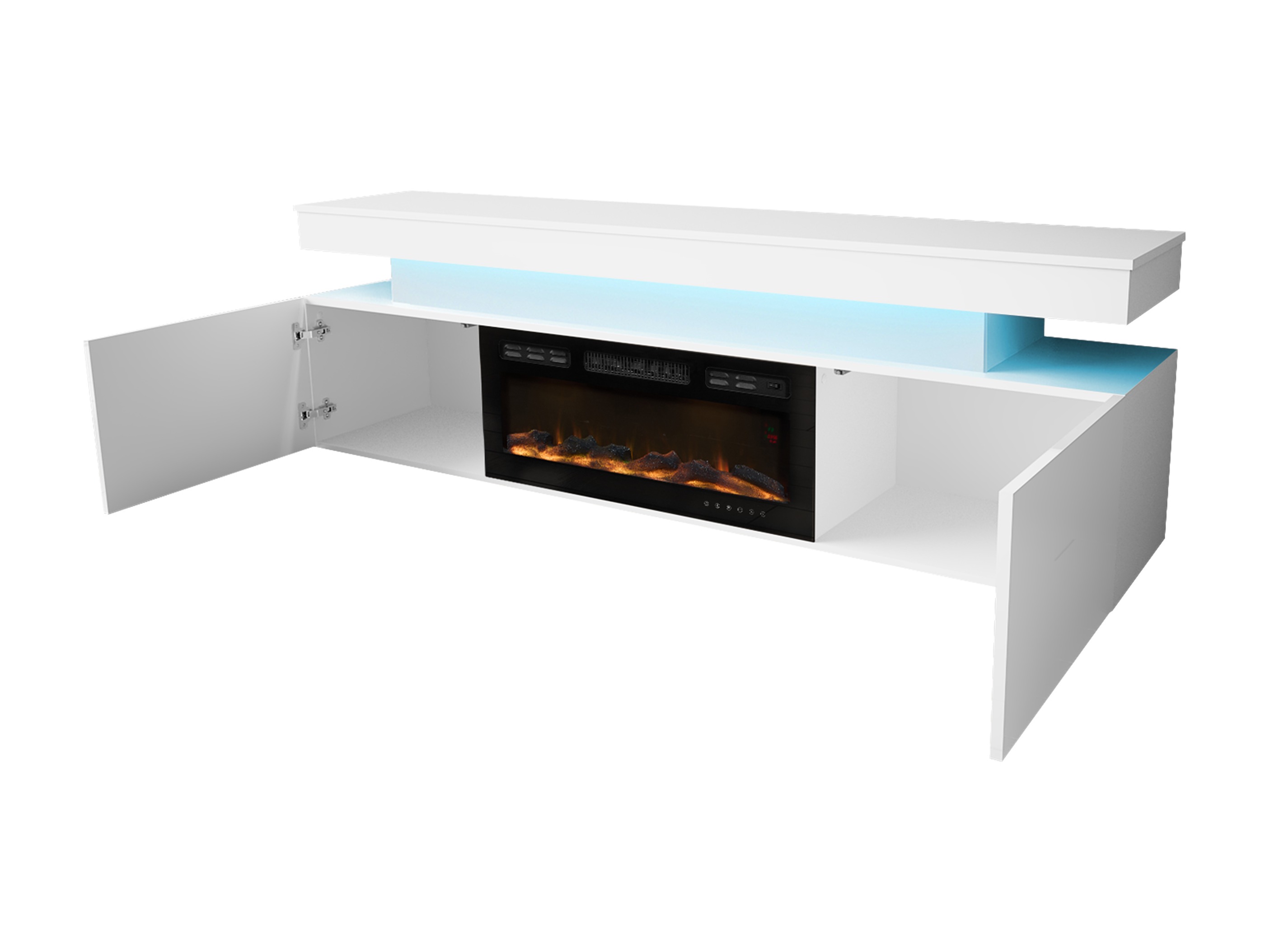 Viesistabas komplekts Monfero I (Balts + Glancēts balts)