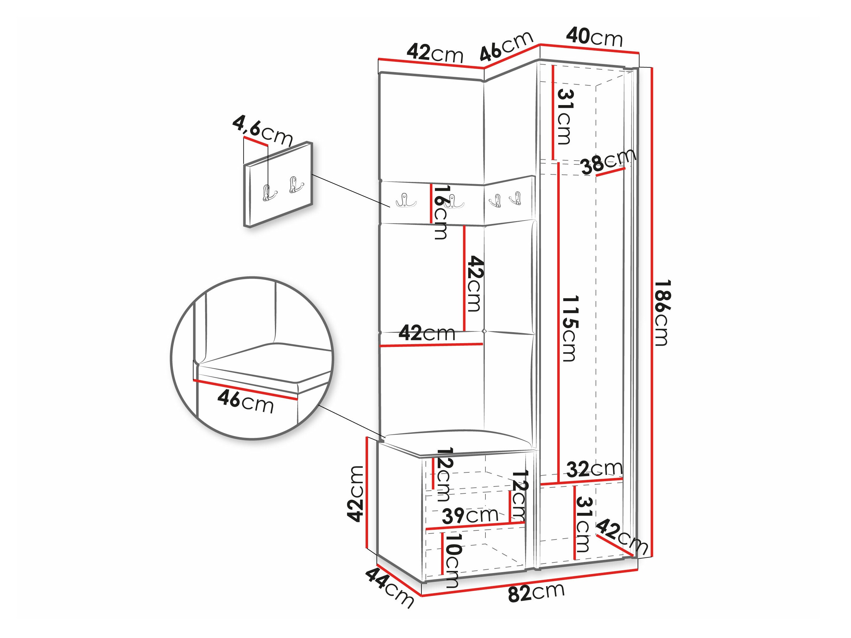 Priekšnama komplekts Pinis XXV (Balts)