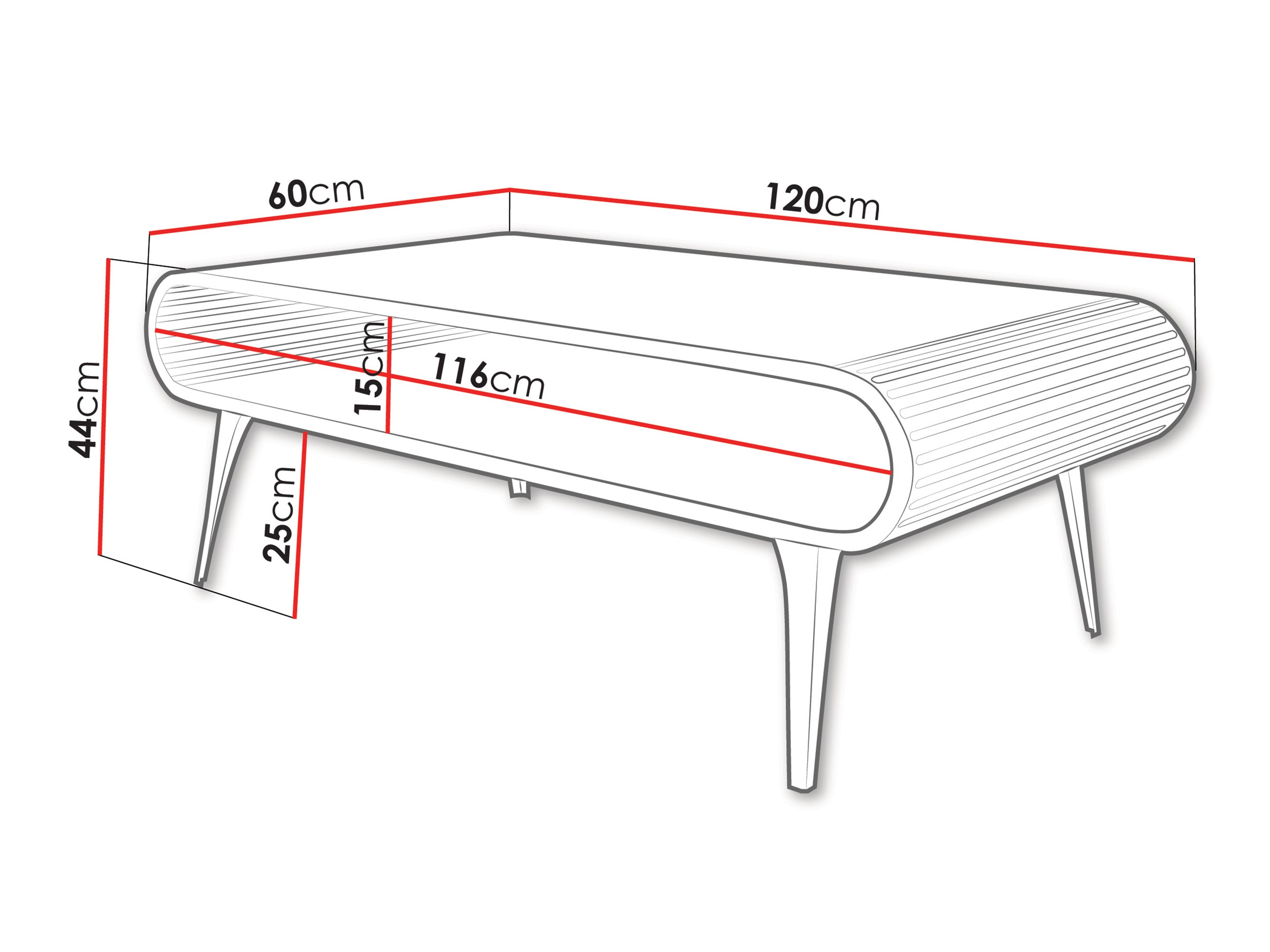Žurnālu galdiņš Oswego 162 (Balts)