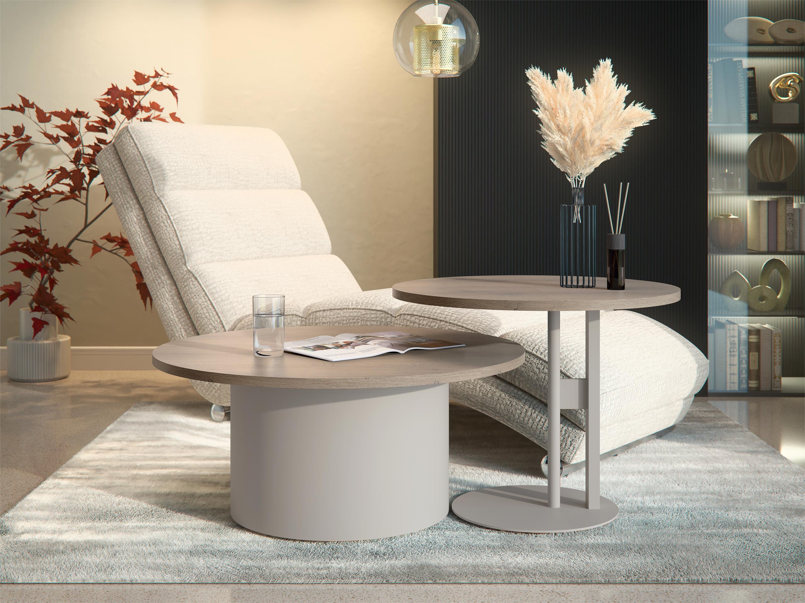 Žurnālu galdiņu komplekts Oswego 160 (Ozols)