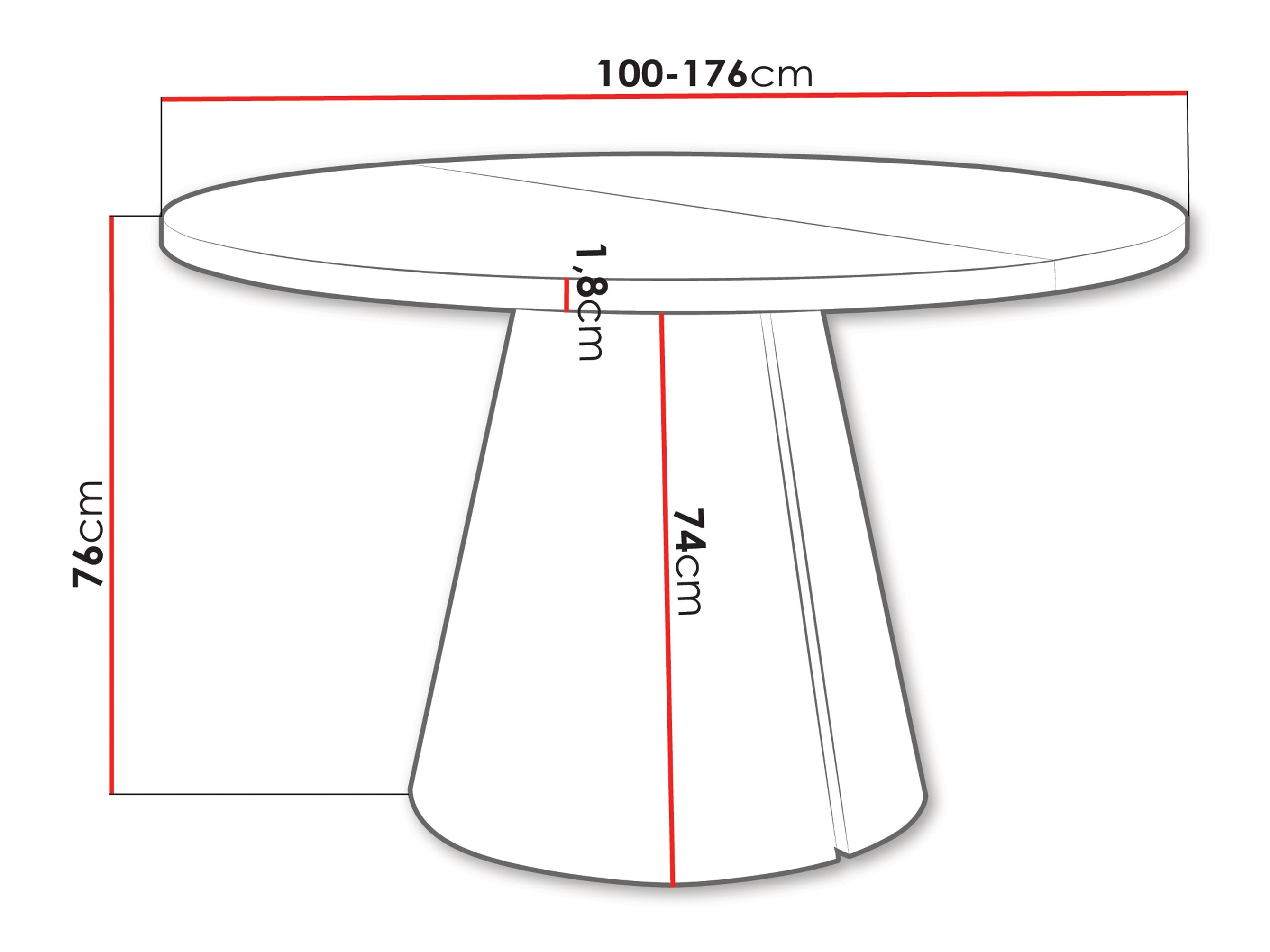 Galds Oswego 166 (Ozols)