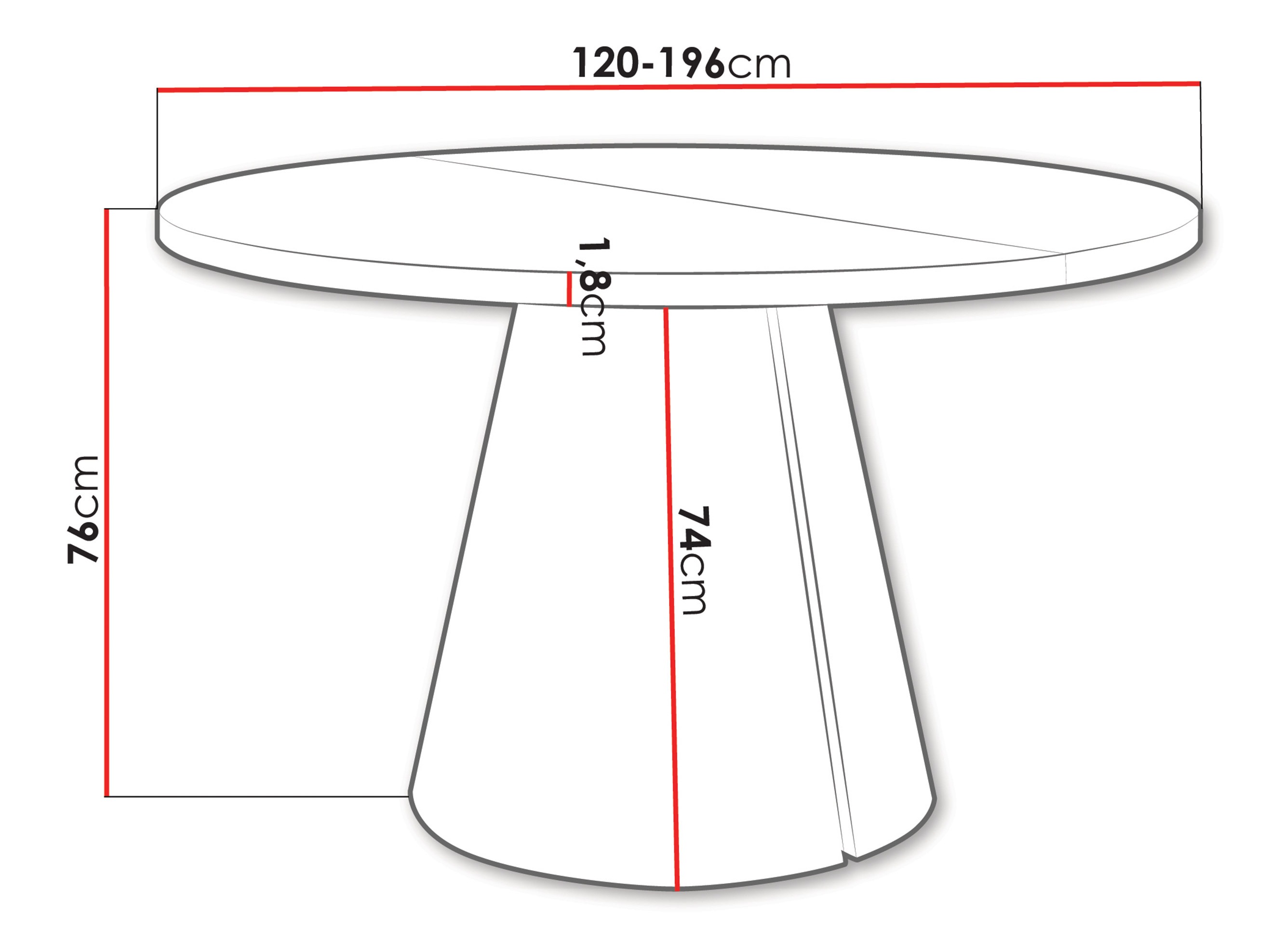 Galds Oswego 167 (Melnais marmors)