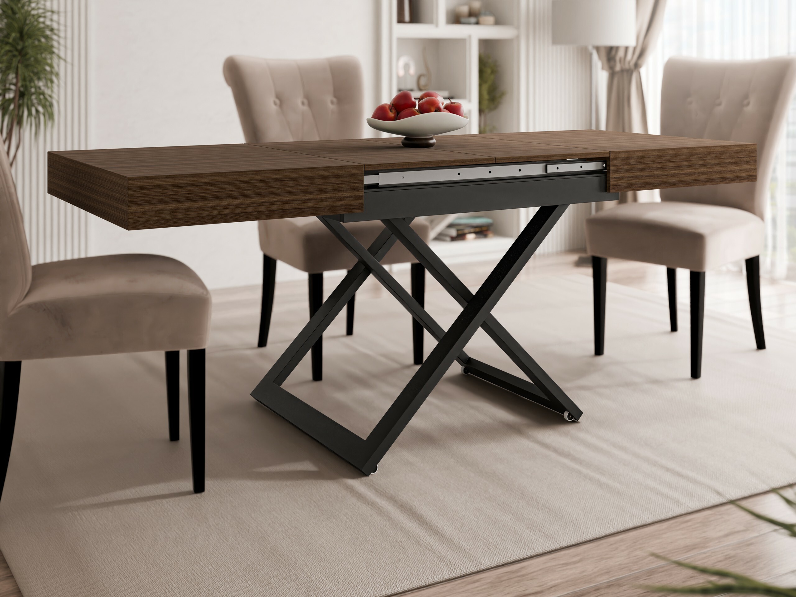 Žurnālu galdiņš transformeris Oswego 171 (Riekstkoks)