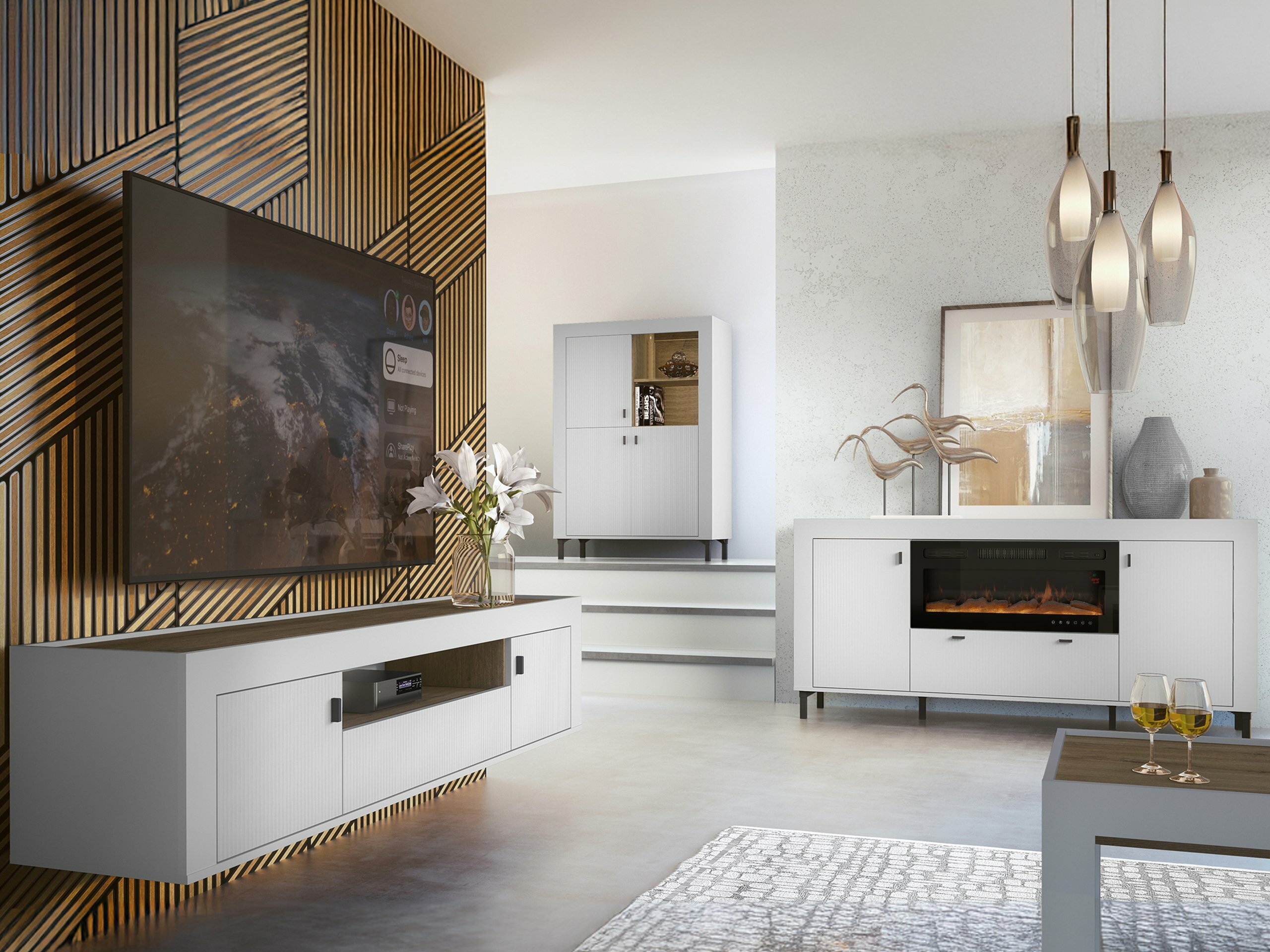 Viesistabas komplekts Mormavu 115 (Matēts balts)