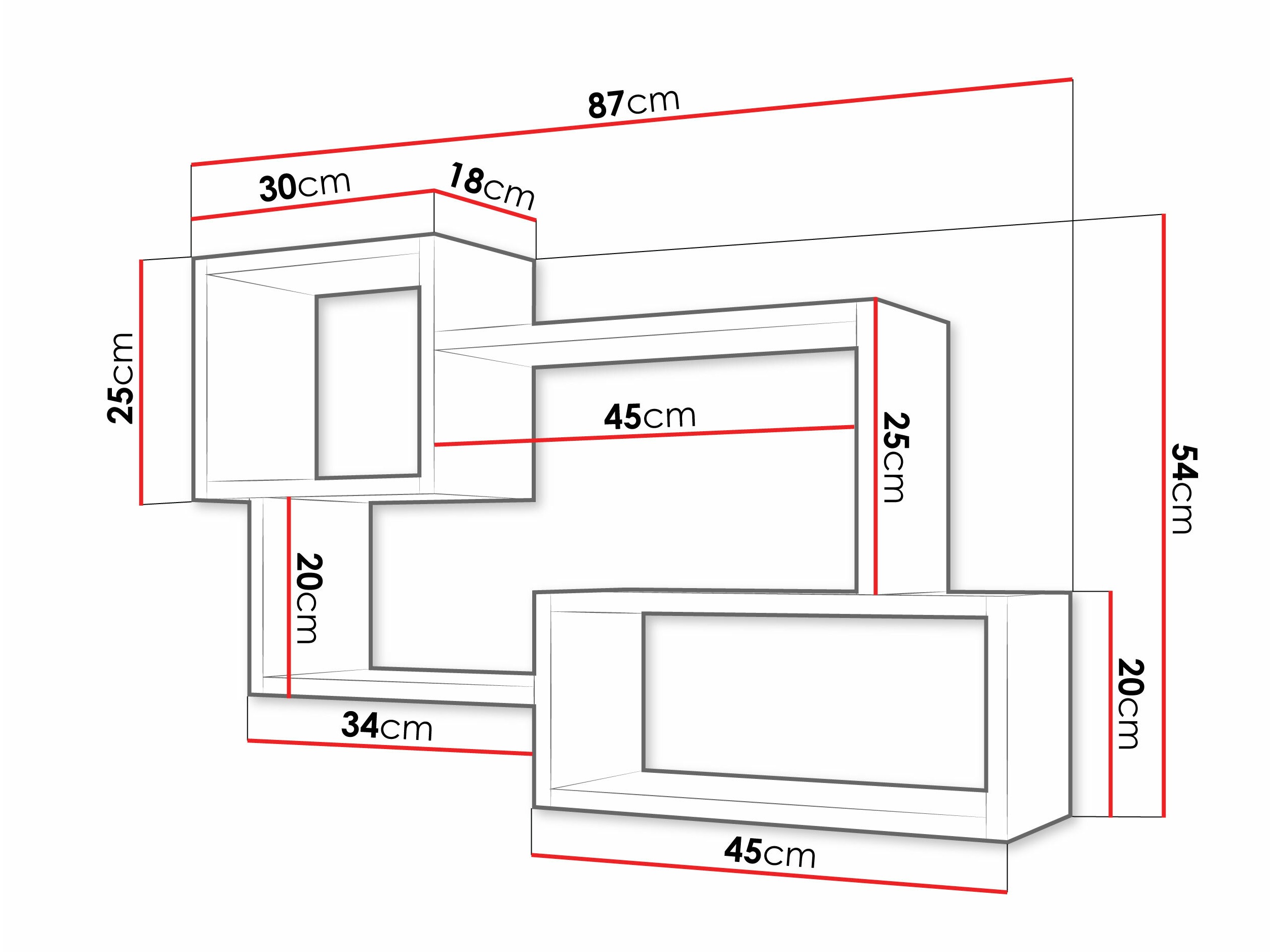 Piekarams plaukts Lexicon II (Betons + Balts)