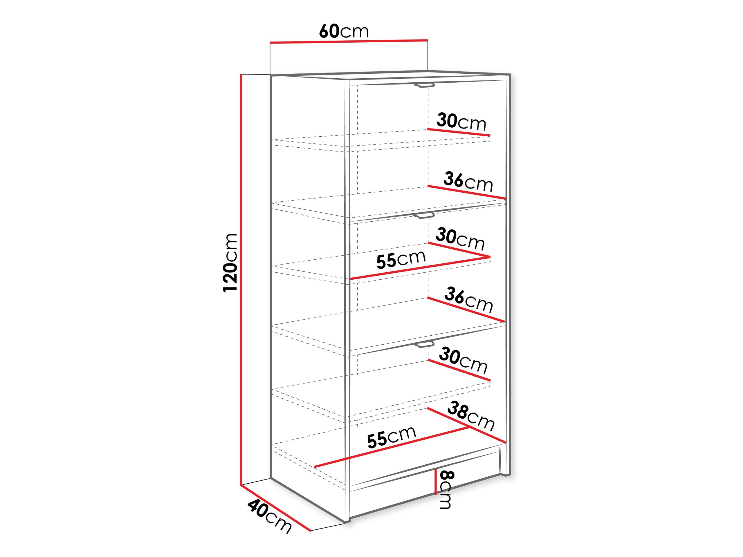 Kurpju kaste Comfivo Larmire 126 (Balts)