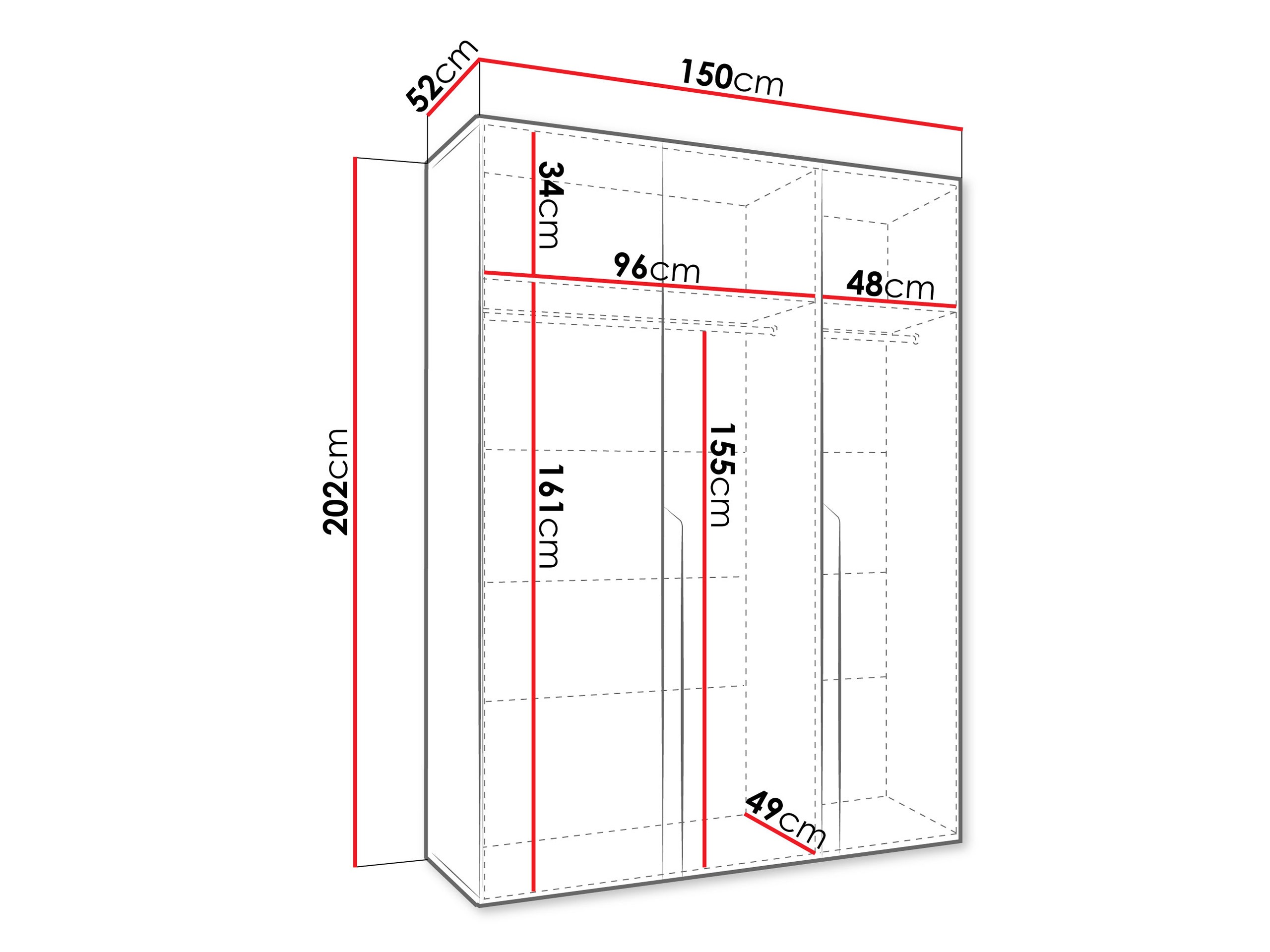 Skapis Hartford 580 (Melns)
