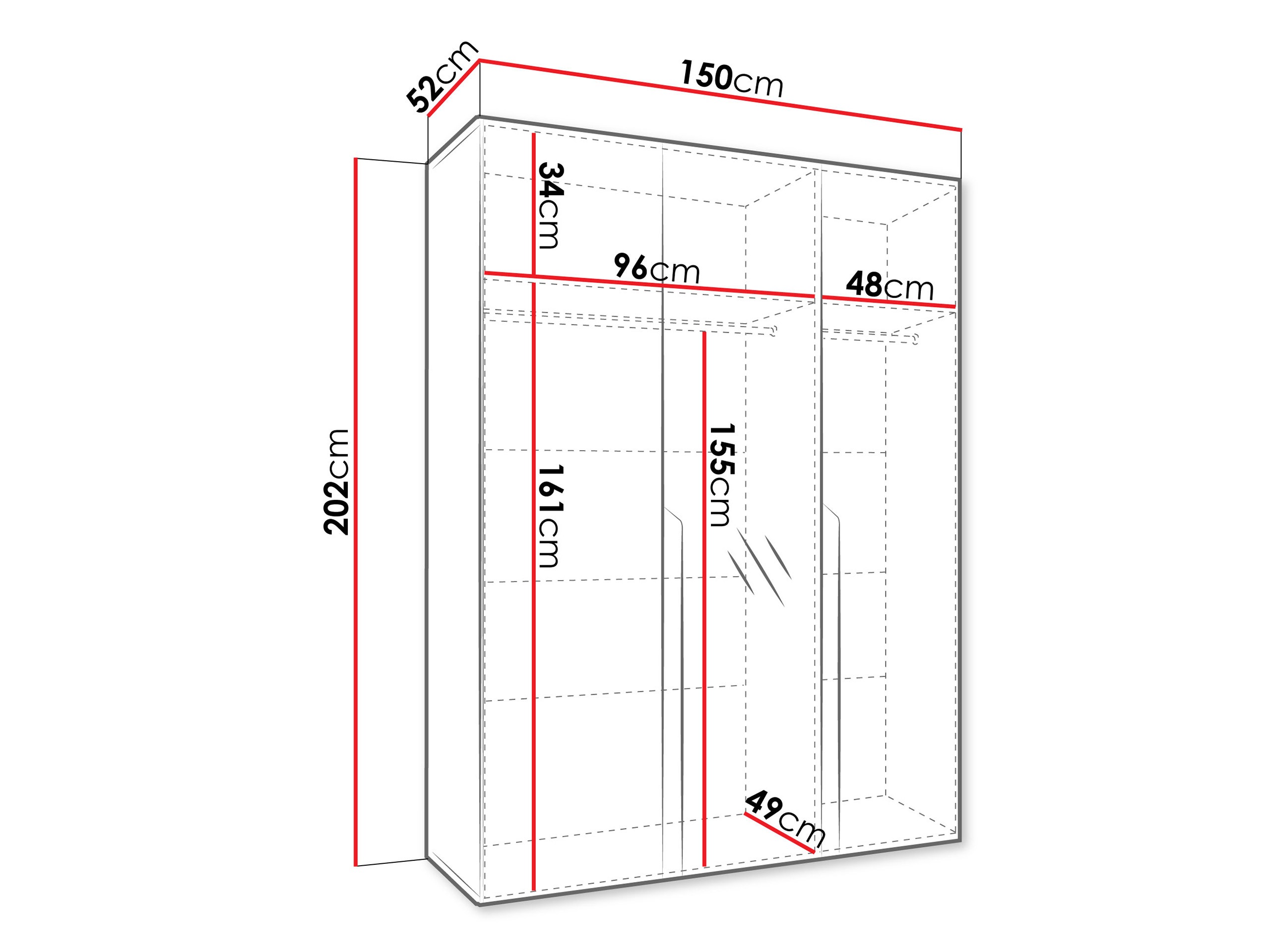 Skapis Hartford 585 (Melns)