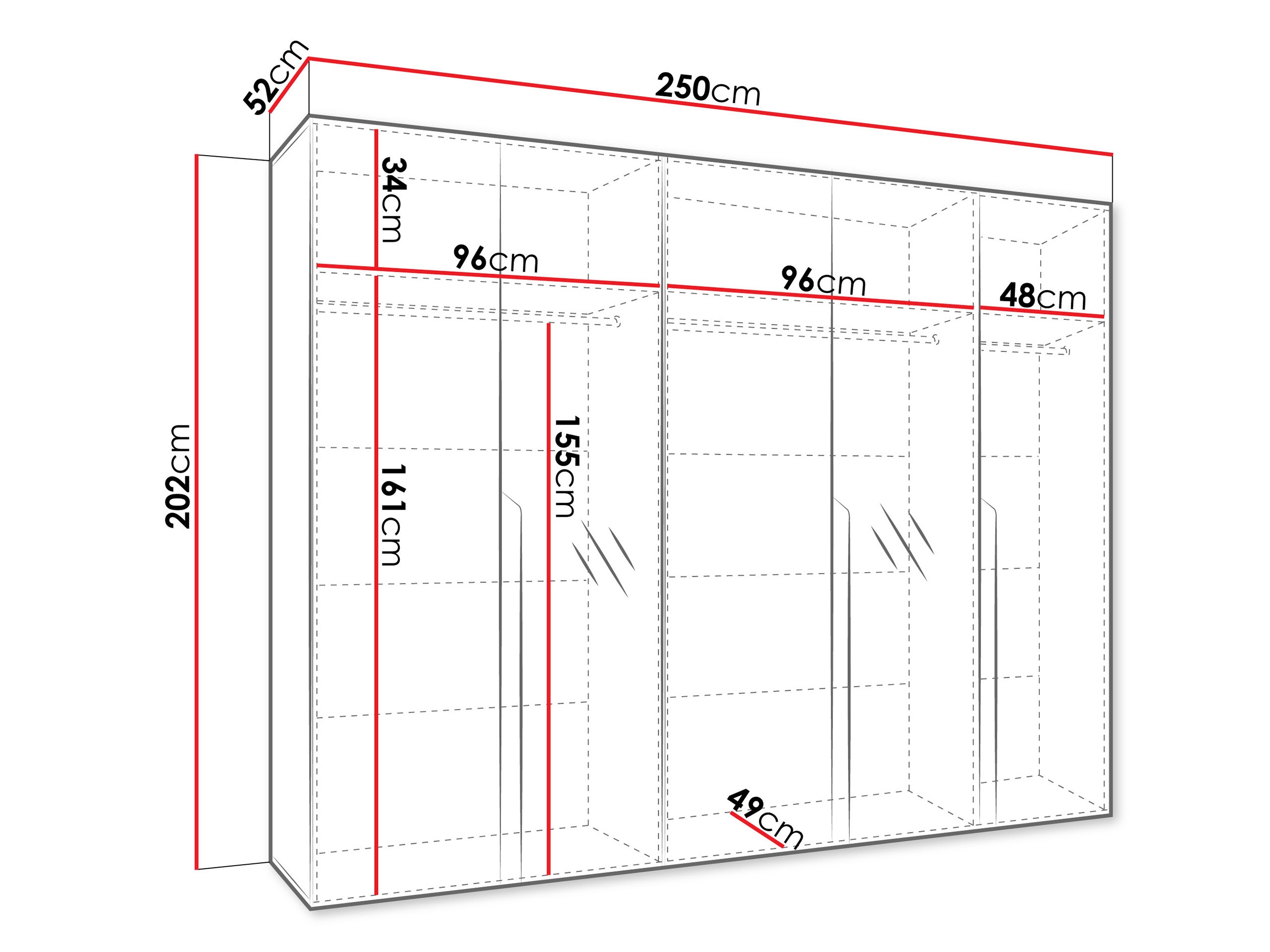 Skapis Hartford 587 (Melns)