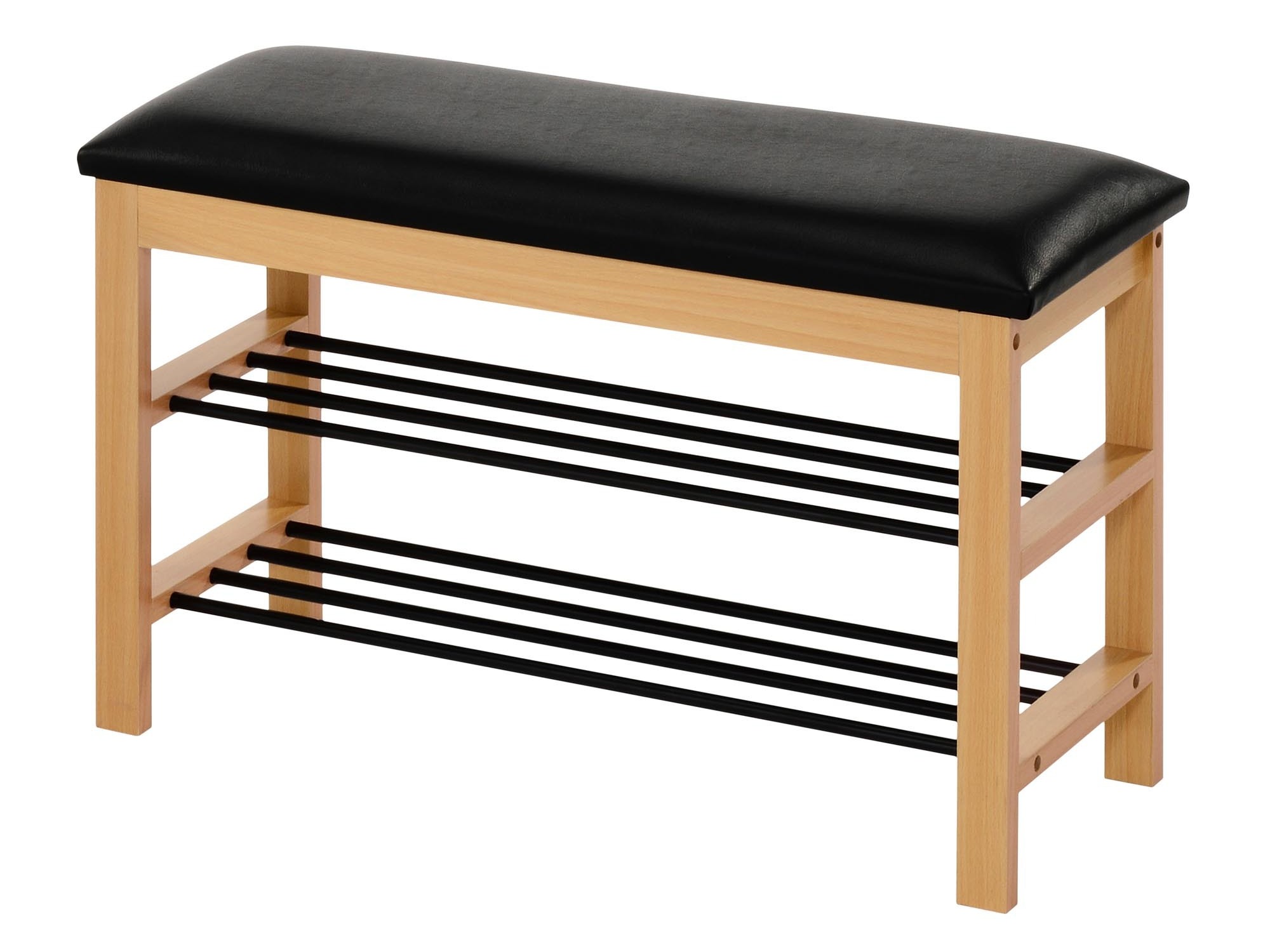 Apavu plaukts Houston 967 (Dabīgs koks + Melns)