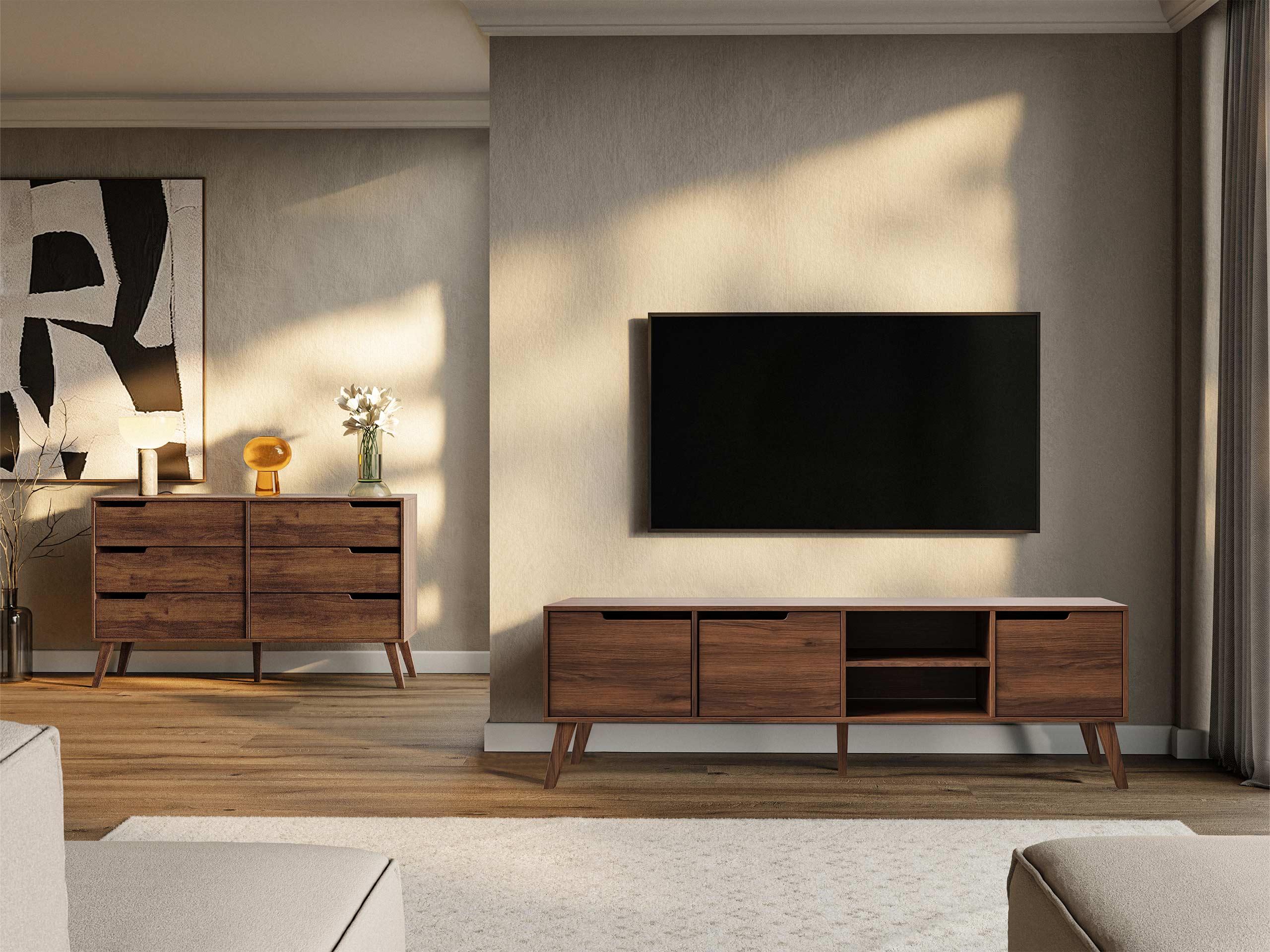 Viesistabas komplekts Otis I (Riekstkoks)