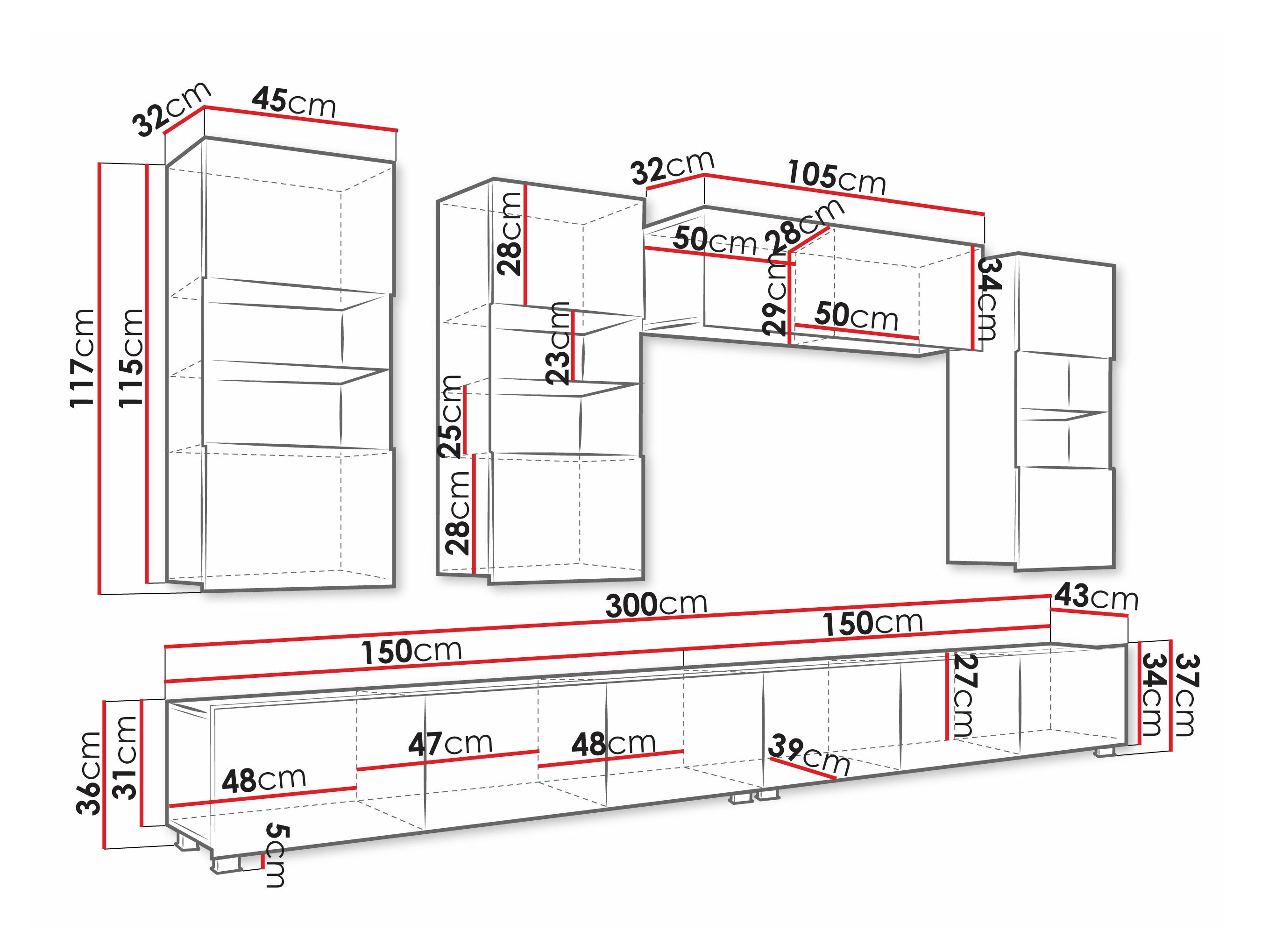 Viesistabas komplekts Tivdalu 109 (Melns + Glancēts melns)