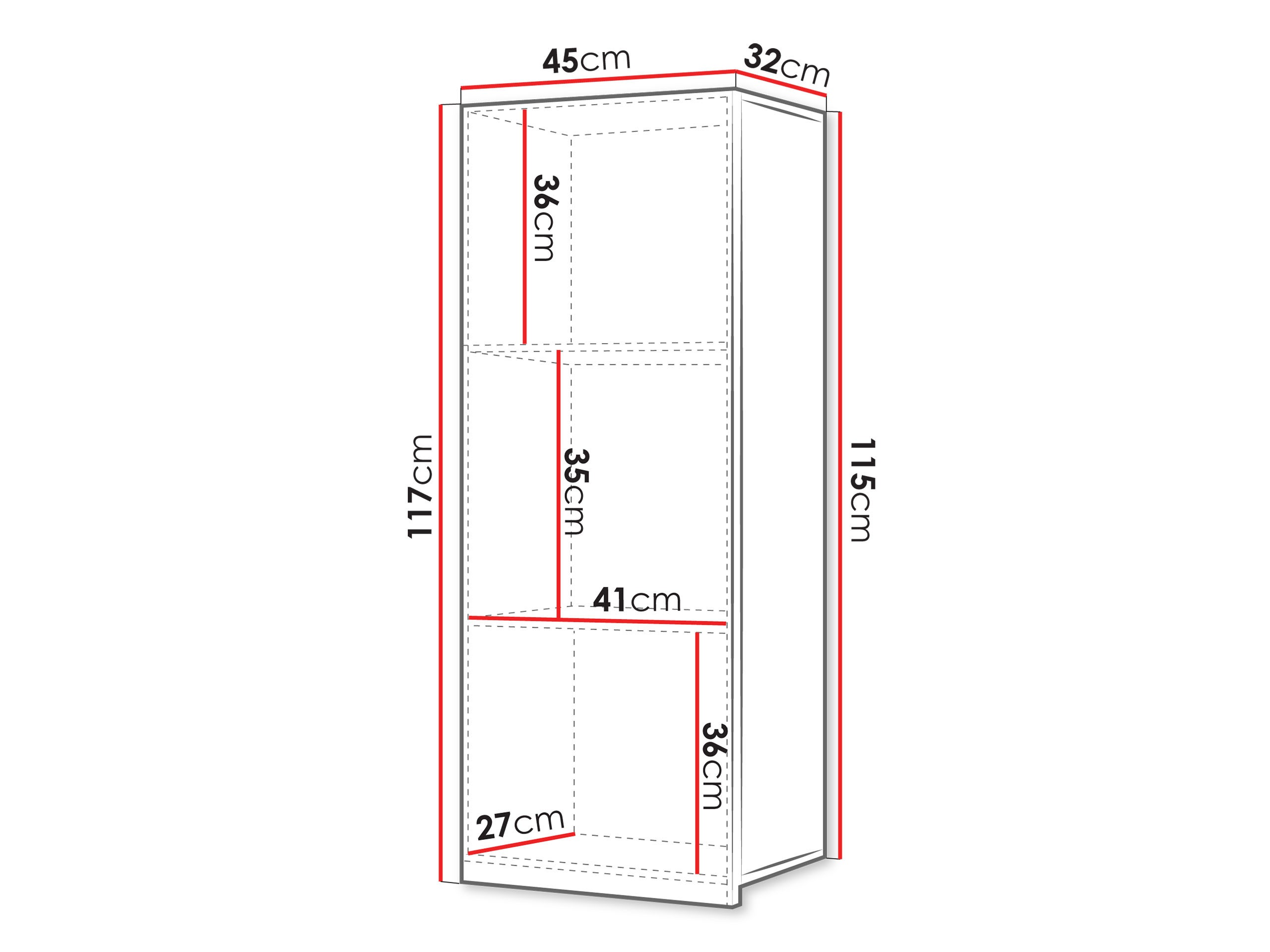 Piekarams skapītis Remus III (Melns + Glancēts melns)
