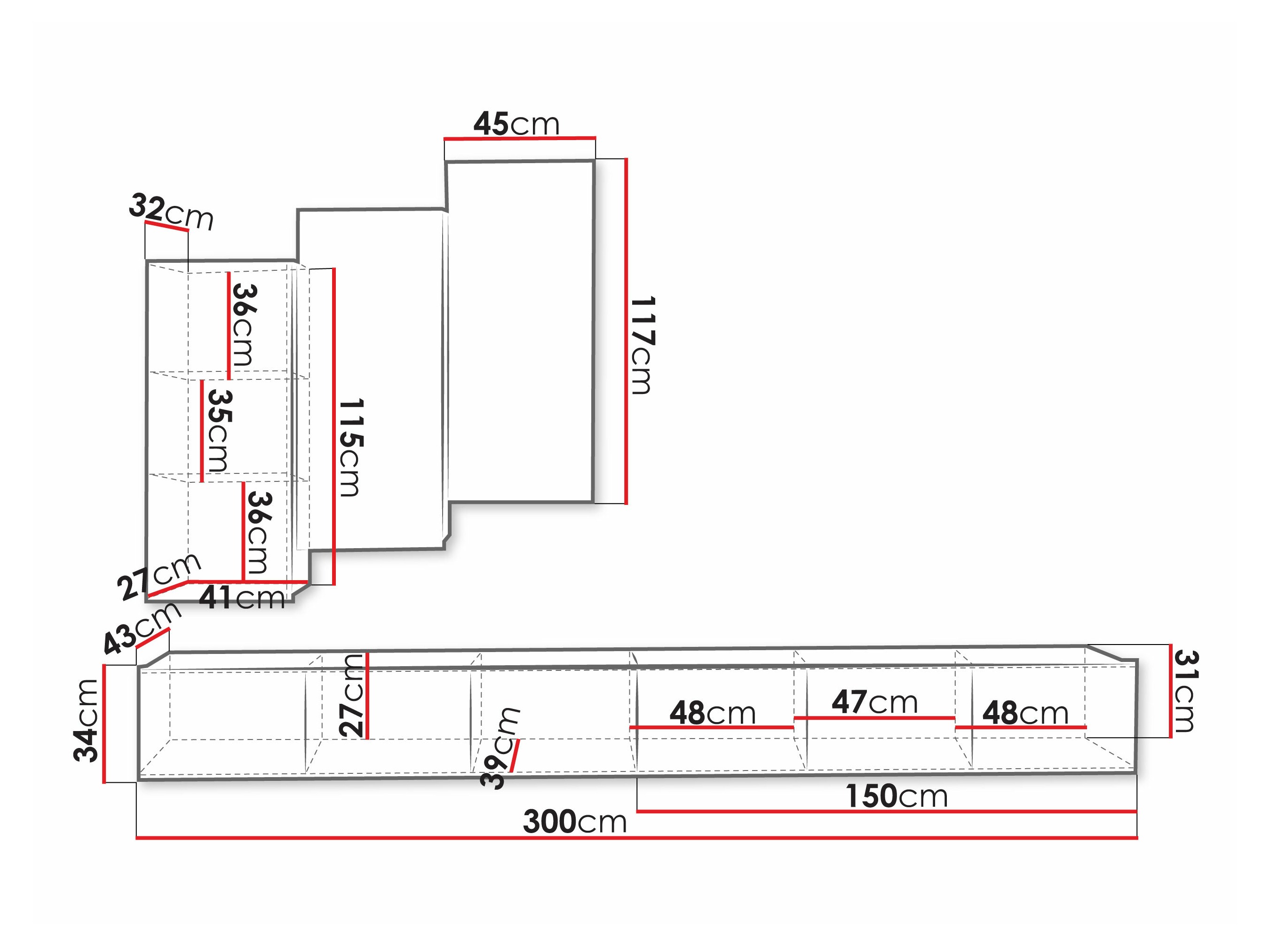 Viesistabas komplekts Remus XX (Balts)