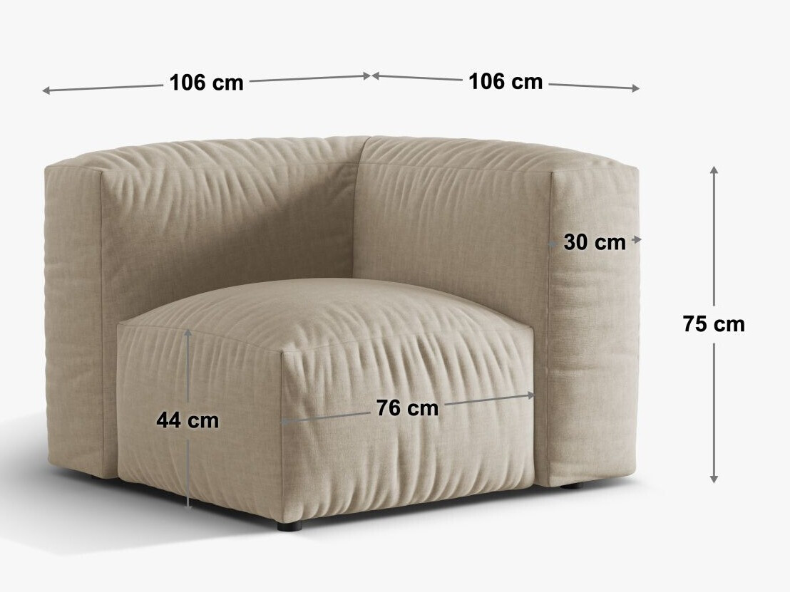 Moduļu krēsls Sorcoro 110 (Monet Pearl)