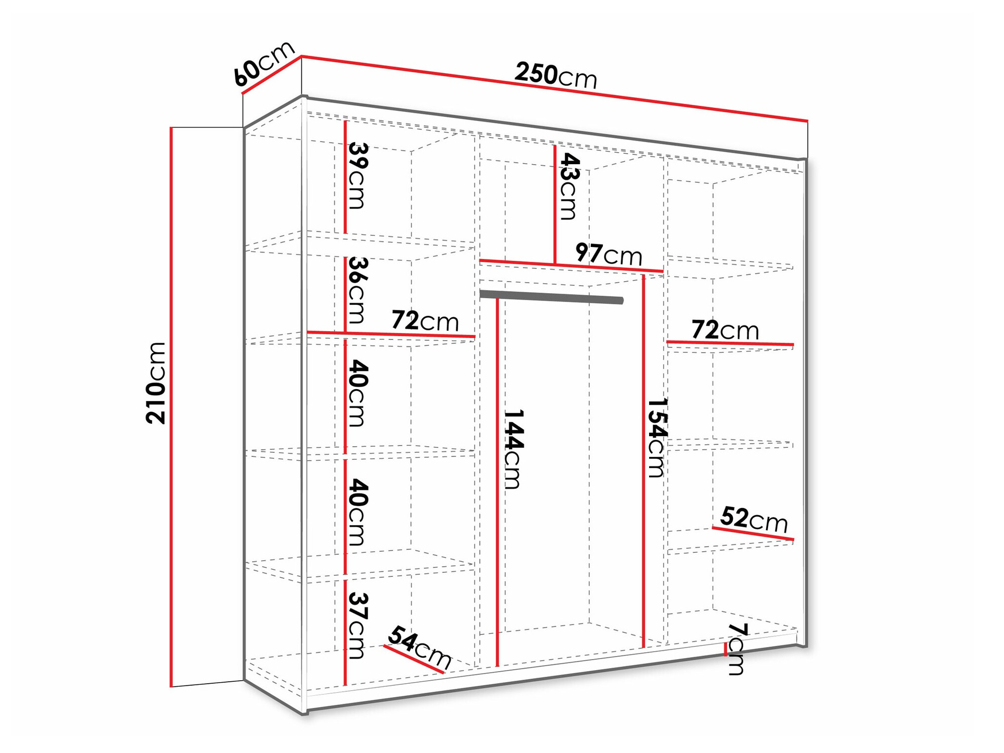 Skapis SV3168 ar bojātu iepakojumu