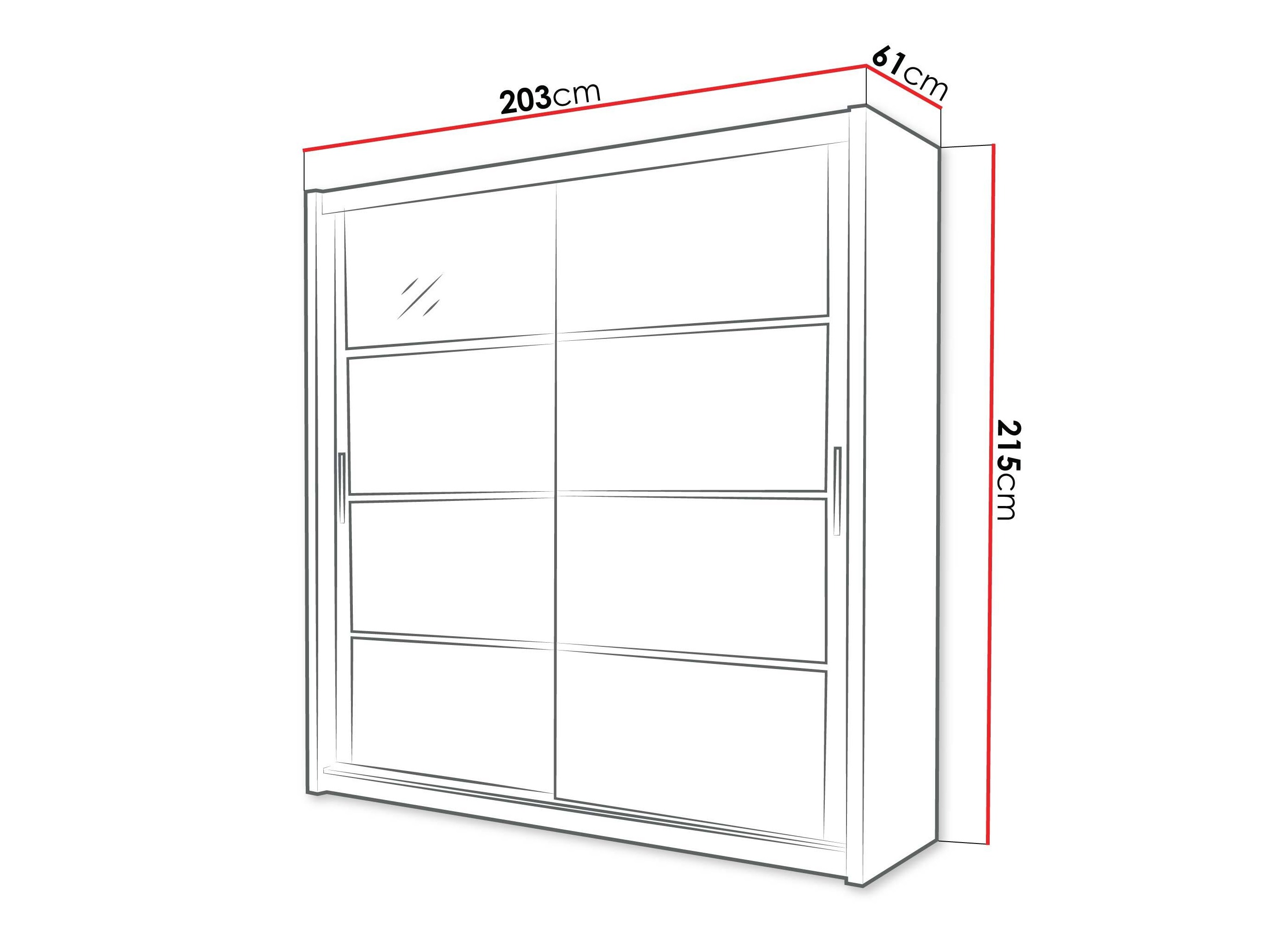 Skapis Honolulu 201 (Melns)