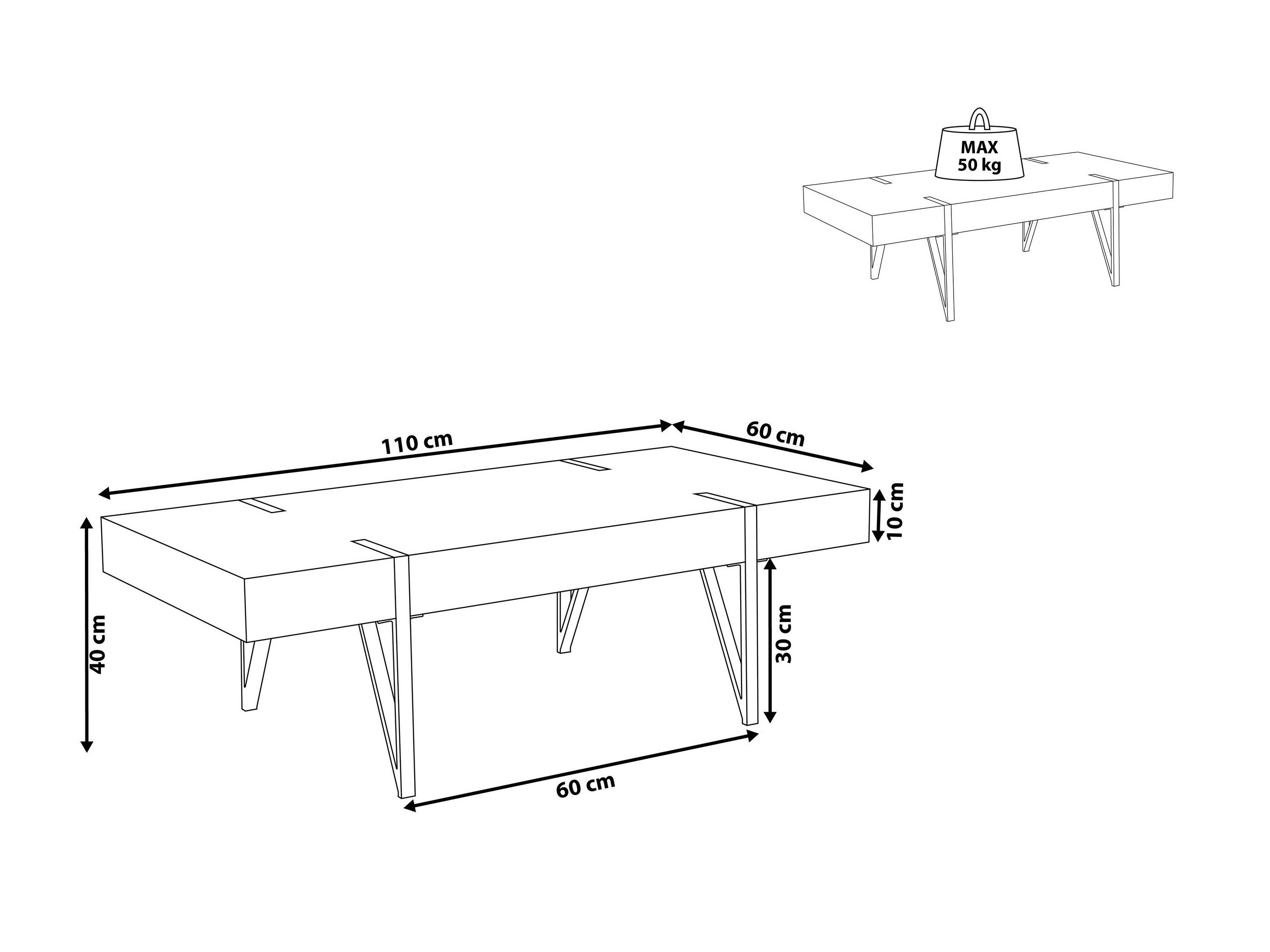 Žurnālu galdiņš Berwyn 694