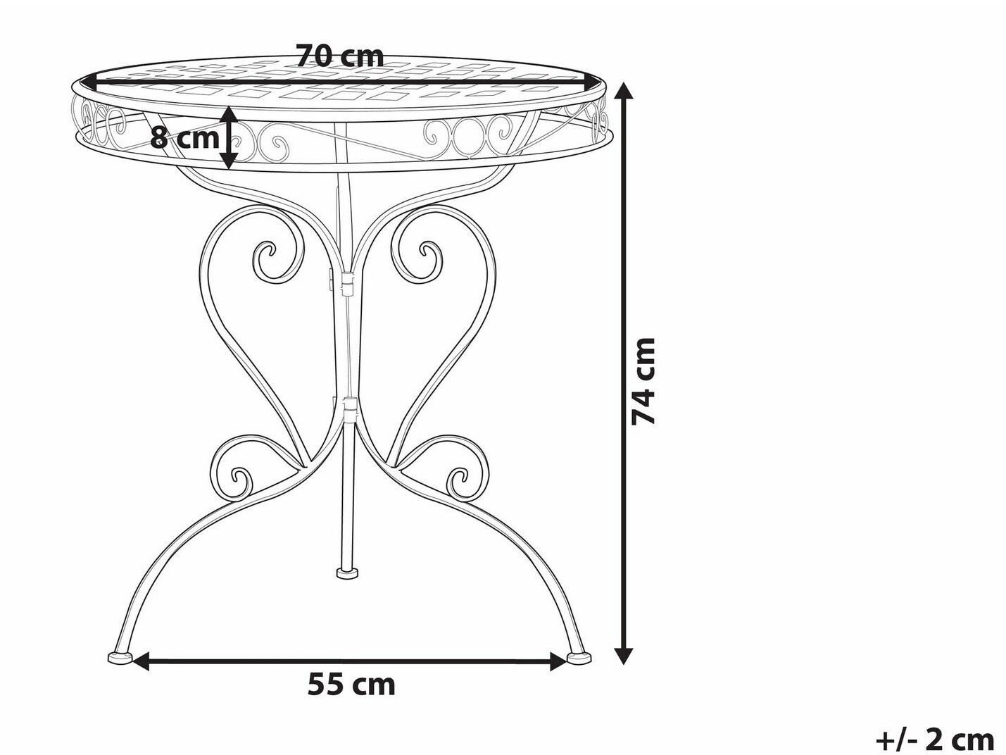 Dārza galds Berwyn 3225 (Tumši rozā)