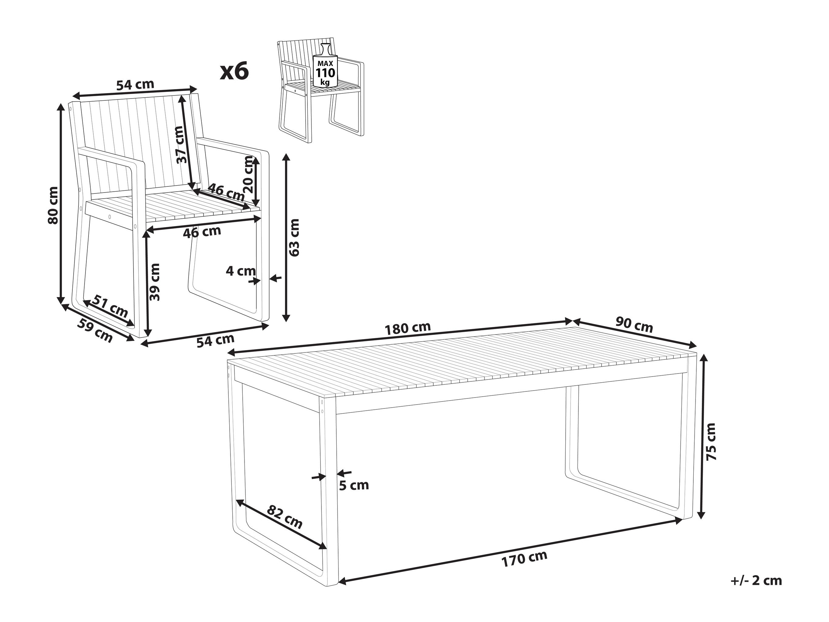 Galds un krēslu komplekts Berwyn 3228