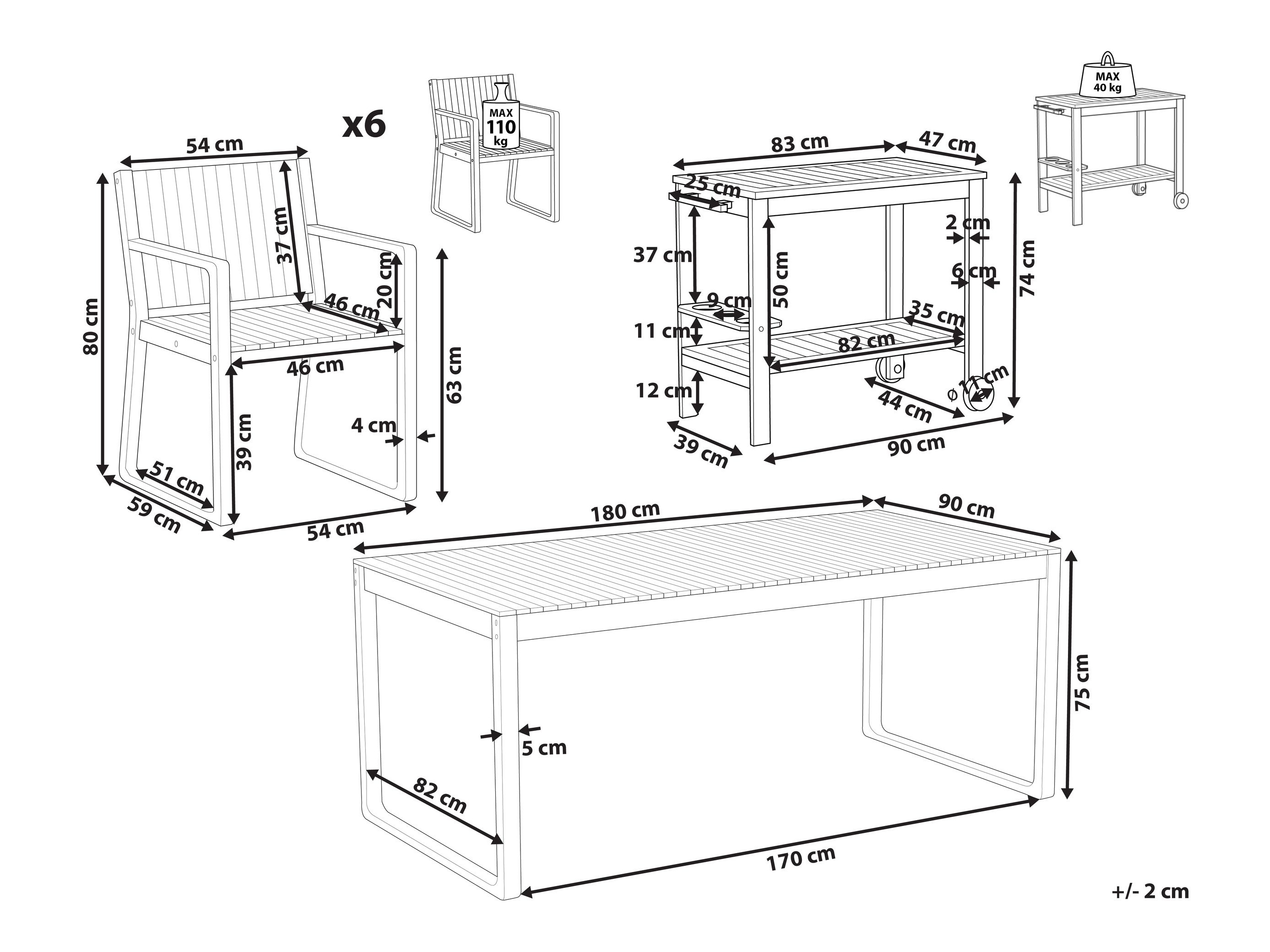 Galds un krēslu komplekts Berwyn 3229