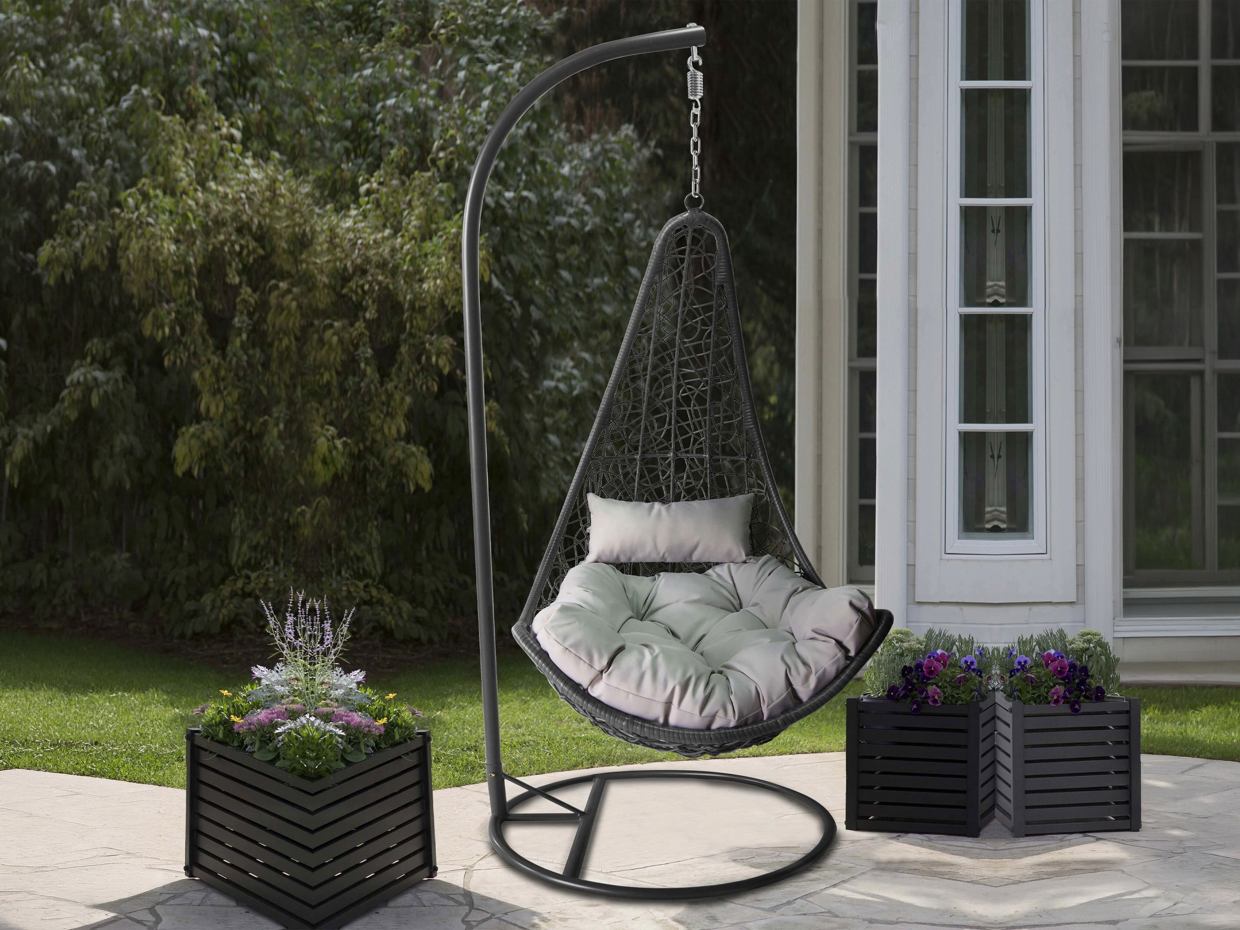 Piekaramais krēsls Comfivo Figae (Pelēks)