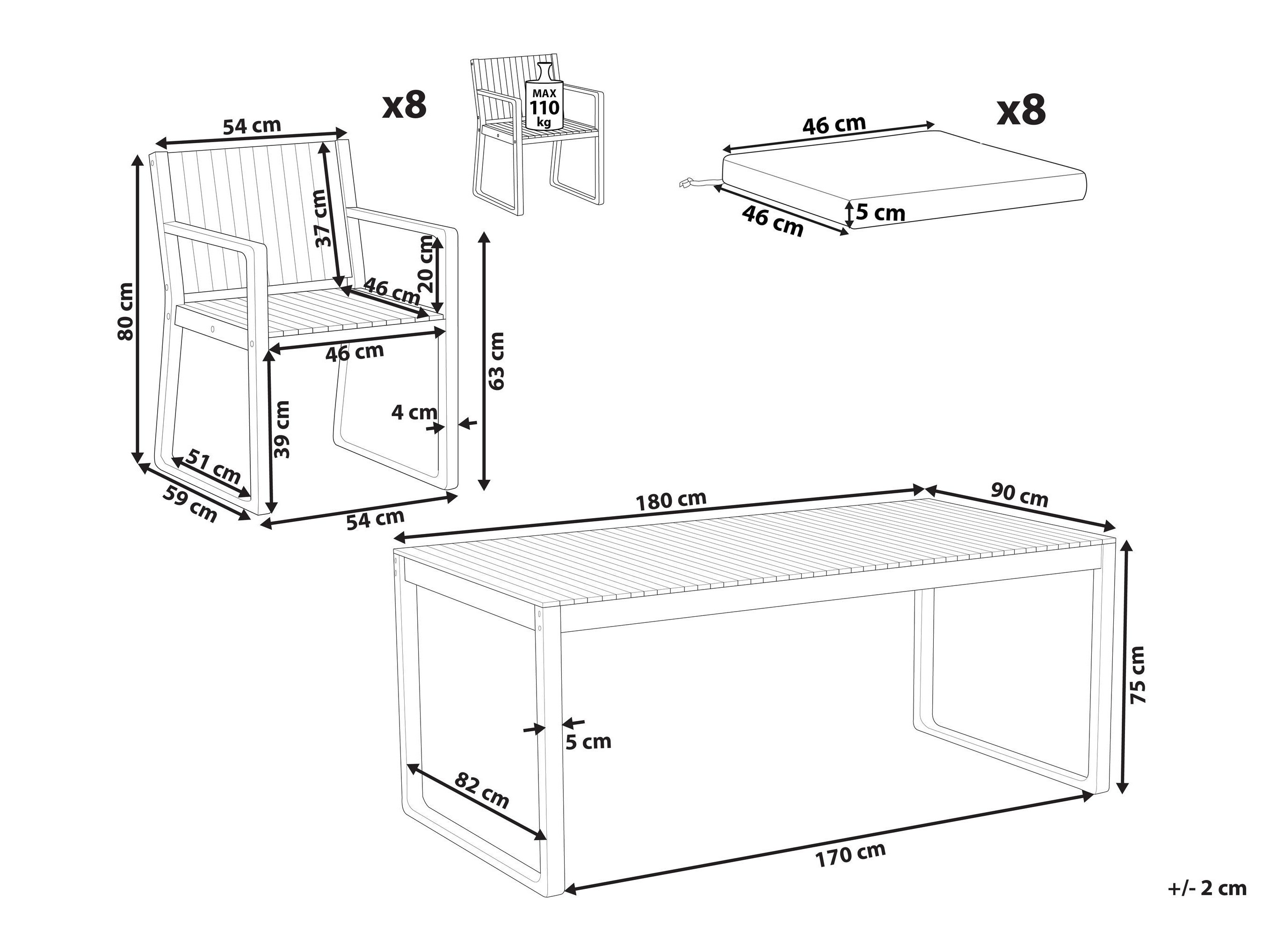 Galds un krēslu komplekts Berwyn 3235 (Zaļš)
