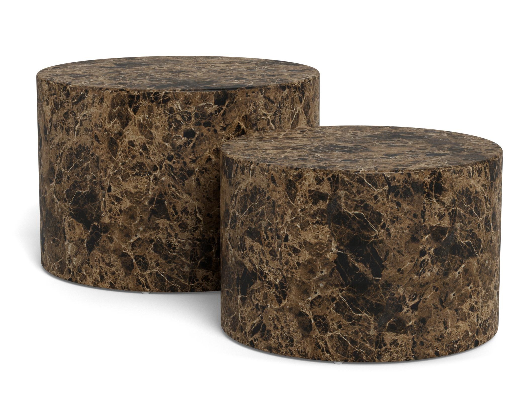 Žurnālu galdiņu komplekts Norsica 800 (Brūns marmors)