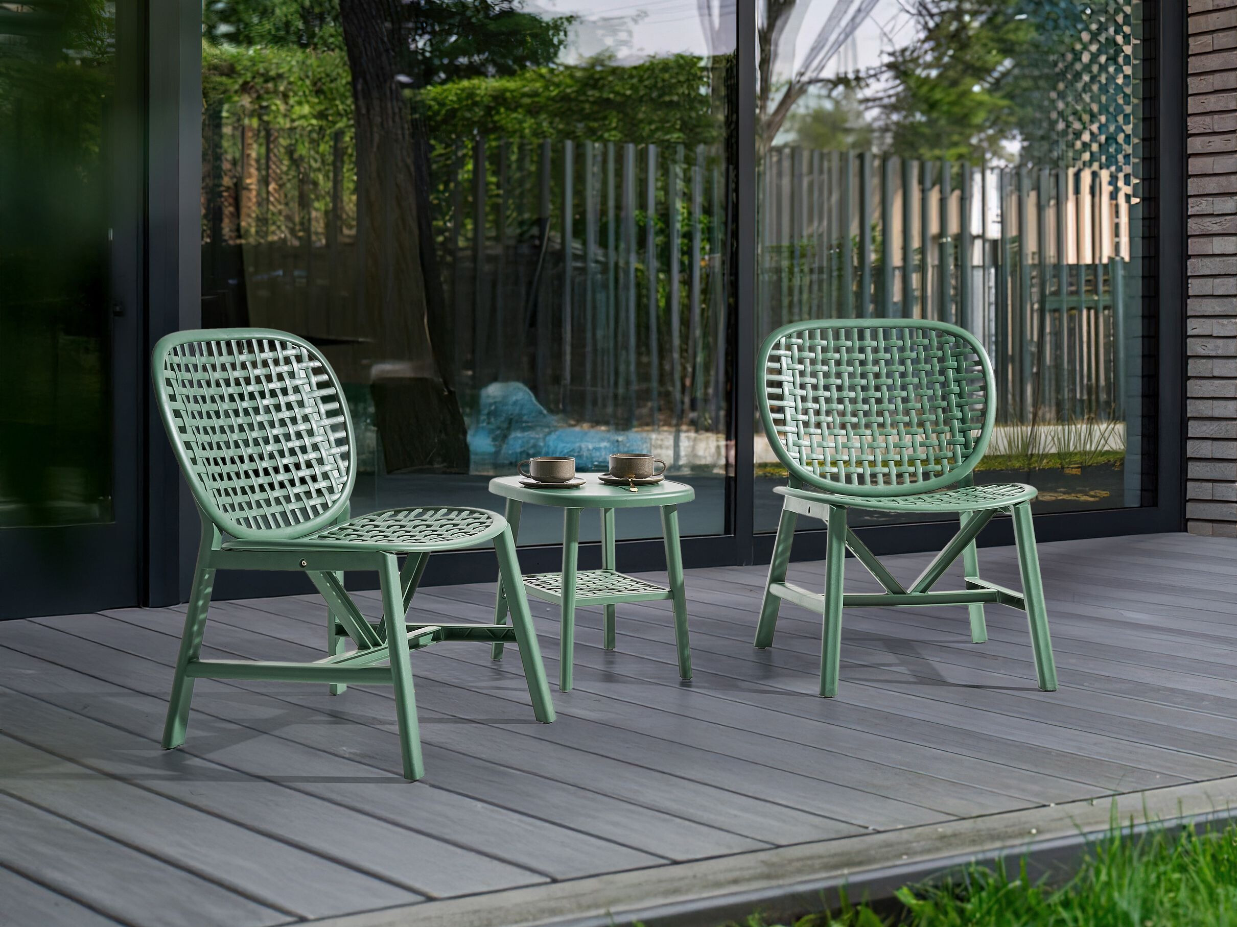 Balkona komplekts Berwyn 3236 (Zaļš)