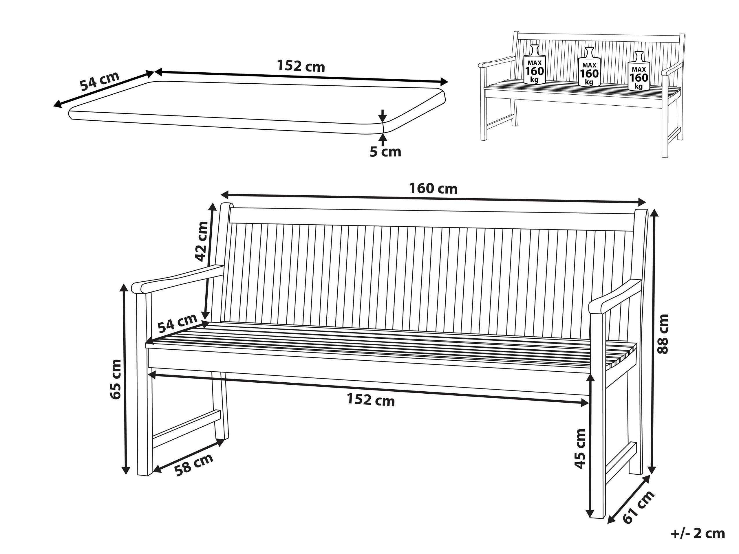 Dārza sols Berwyn 3248 (Balts + Tumši zils)
